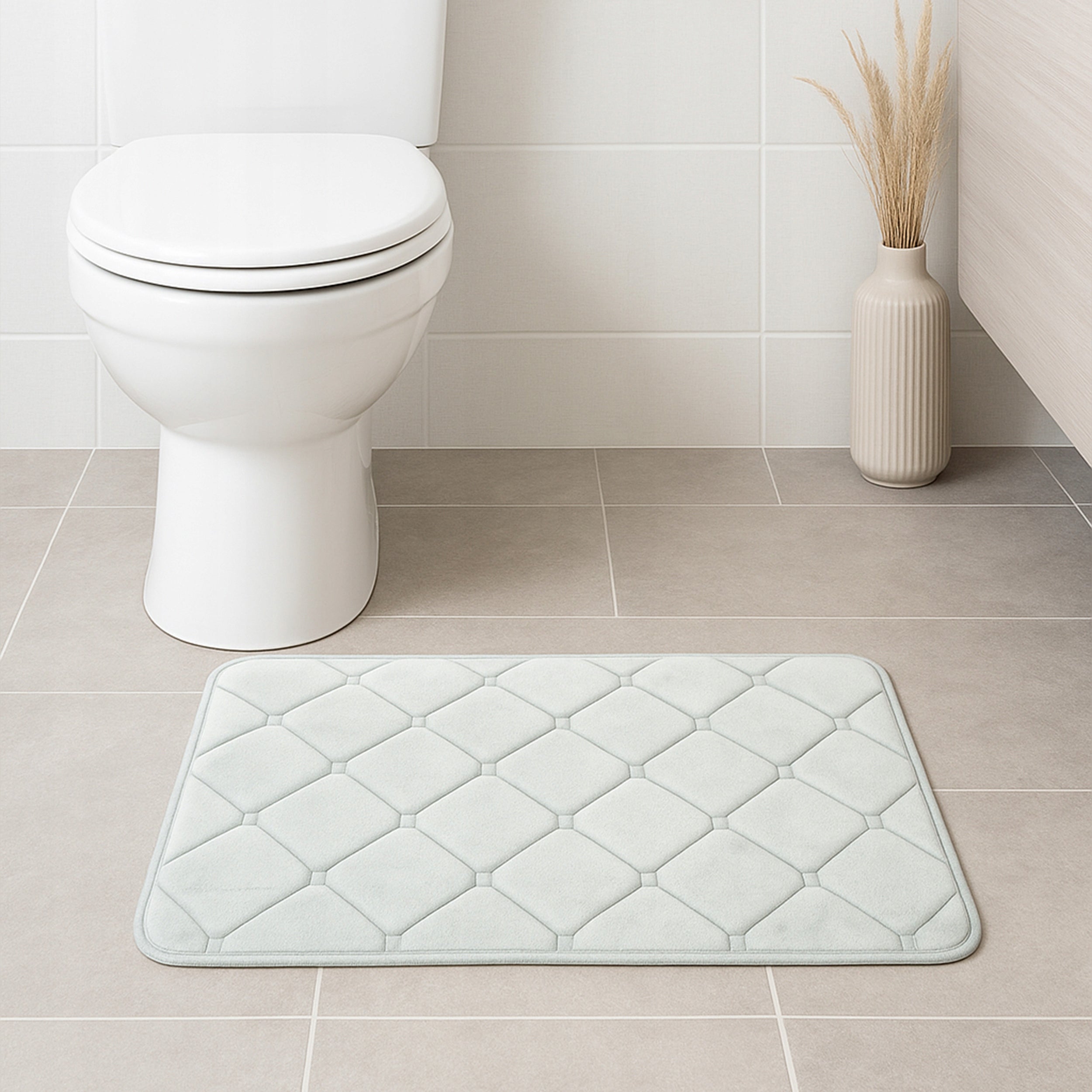 Bathroom Mat Quick Drying Bathroom Rug Non-Slip XXL Additional features antibacterial anti-slip machine washable can be used with underfloor heating