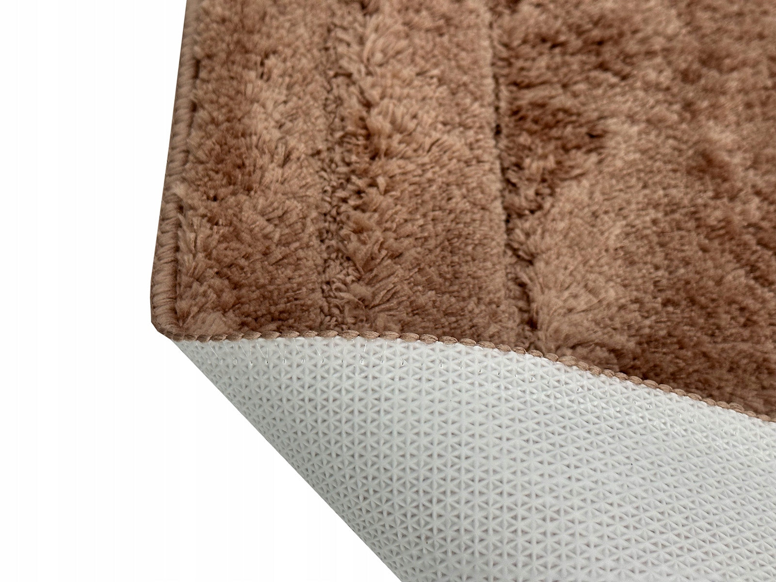 Bathroom Rug 2-Piece ALOR Euromat Fluffy Brown Length 80 cm