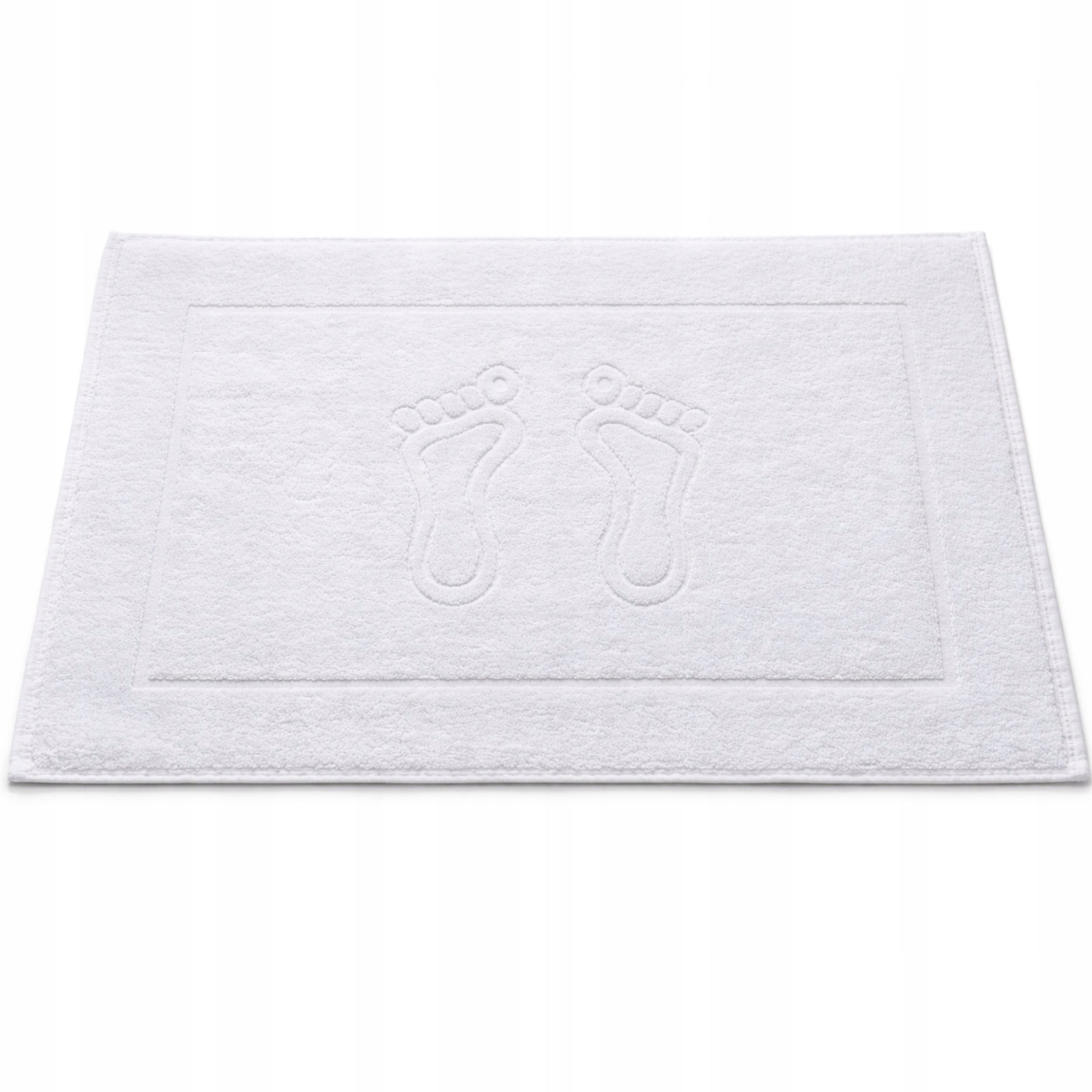 Bathroom Rug 50x70 cm hotel WHITE 650g cotton FOOT OEKO-TEX Shape rectangle