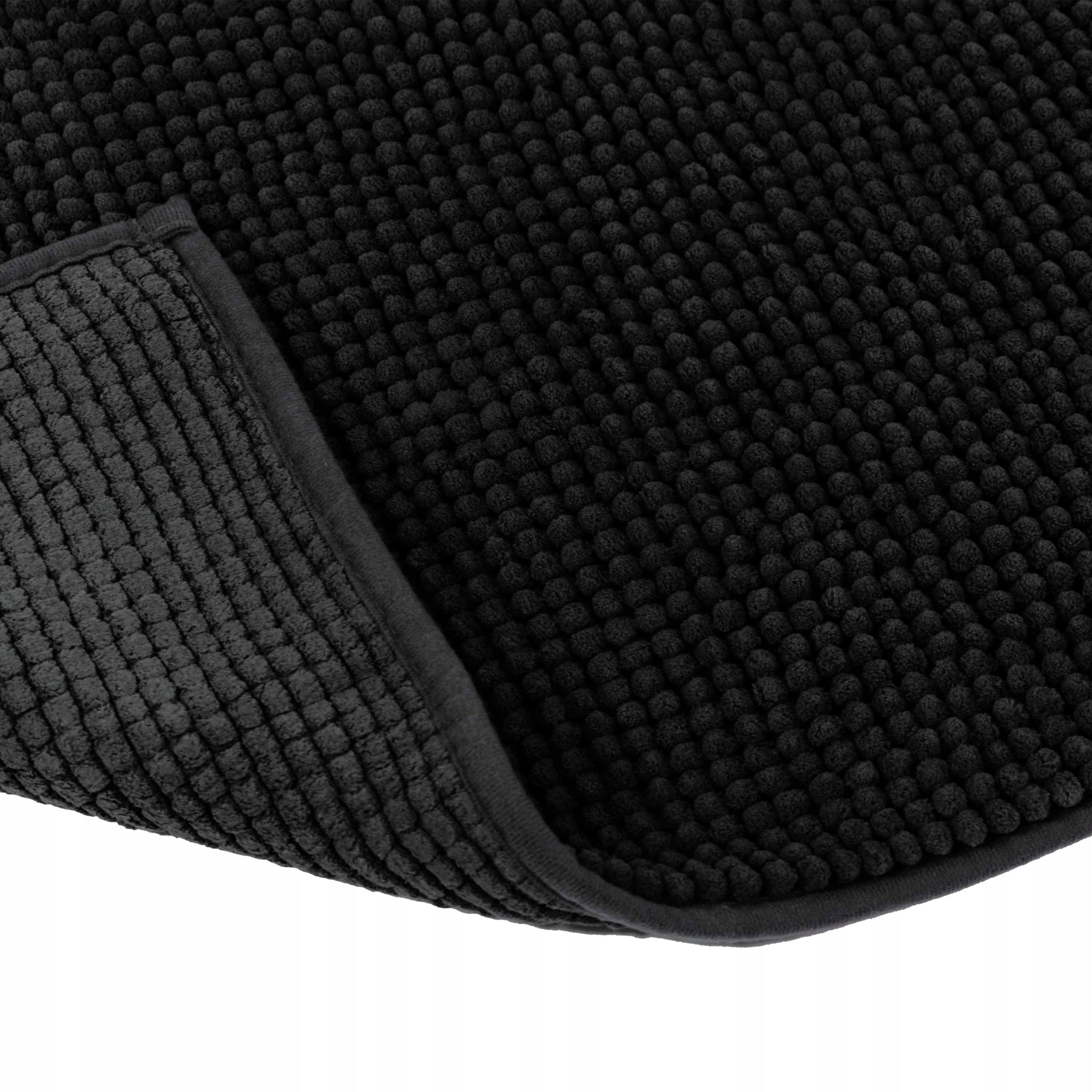 Bathroom Rug 50x80 Non-Slip Black Durable Soft Modern Brand Sepio
