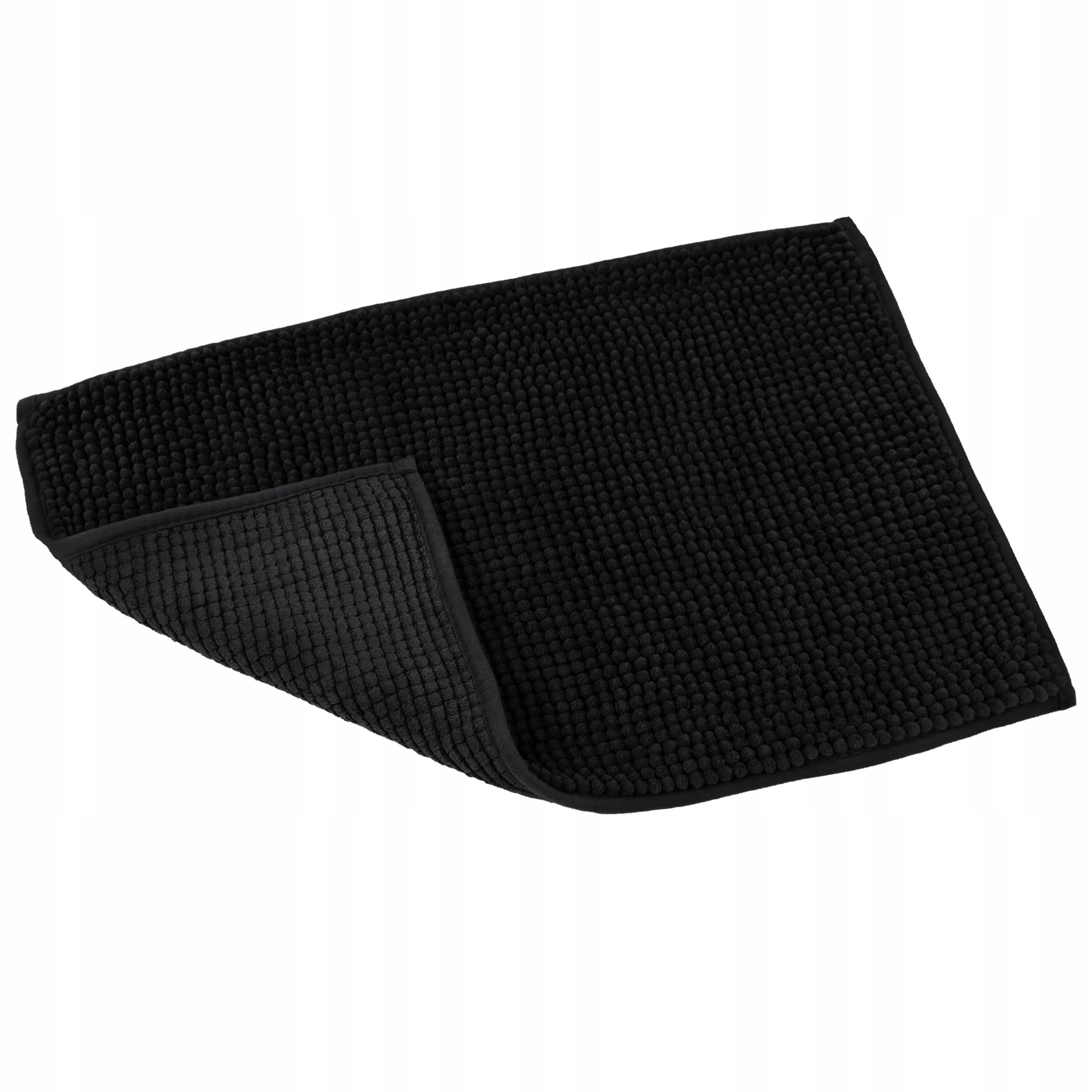 Bathroom Rug 50x80 Non-Slip Black Durable Soft Modern Length 80 cm