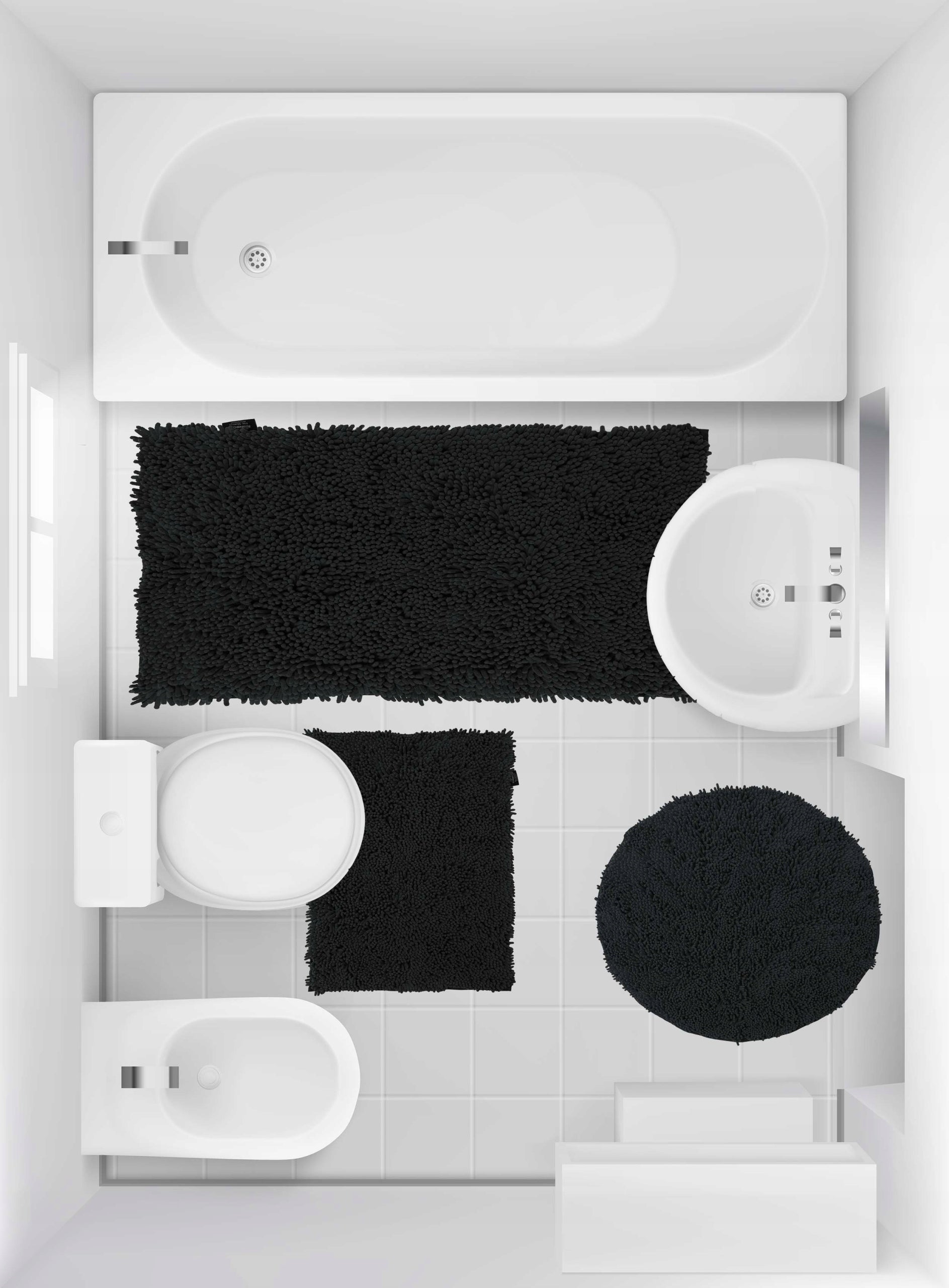 Bathroom Rug Absorbent for Laundry Non-Slip Mat 60X90cm Brand ELSIMONE CARPET