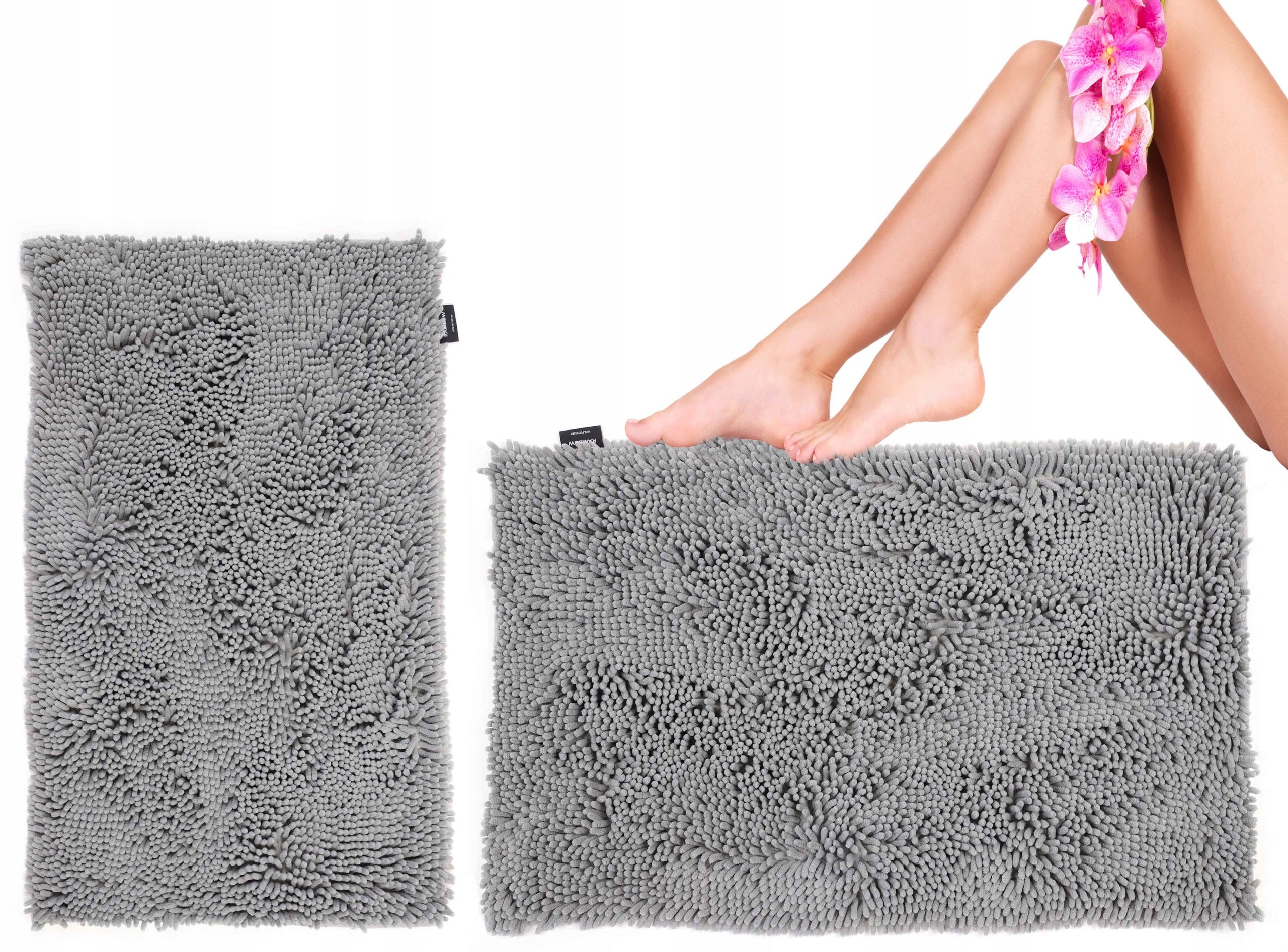 Bathroom Rug, Anti-Slip, Soft, Washable, Set of 2 Mats