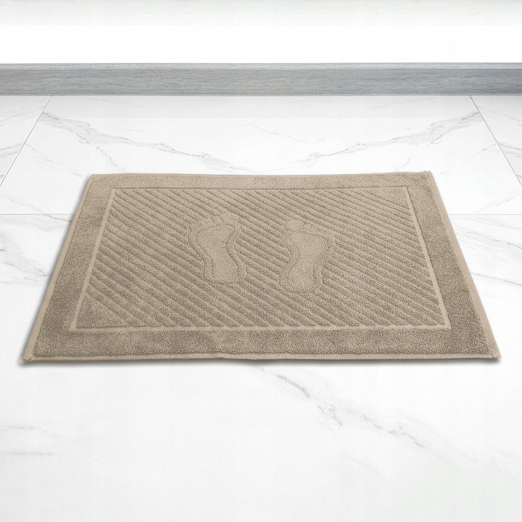 Bathroom Rug Beige 50x70 Cotton 650g Soft Absorbent Towel ESLI Manufacturer code kąpielowy duży gruby hotelowy frotte
