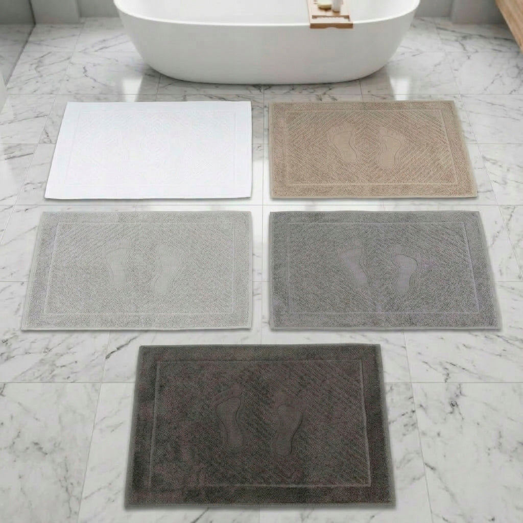 Bathroom Rug Beige 50x70 Cotton 650g Soft Absorbent Towel ESLI Thickness 650 mm