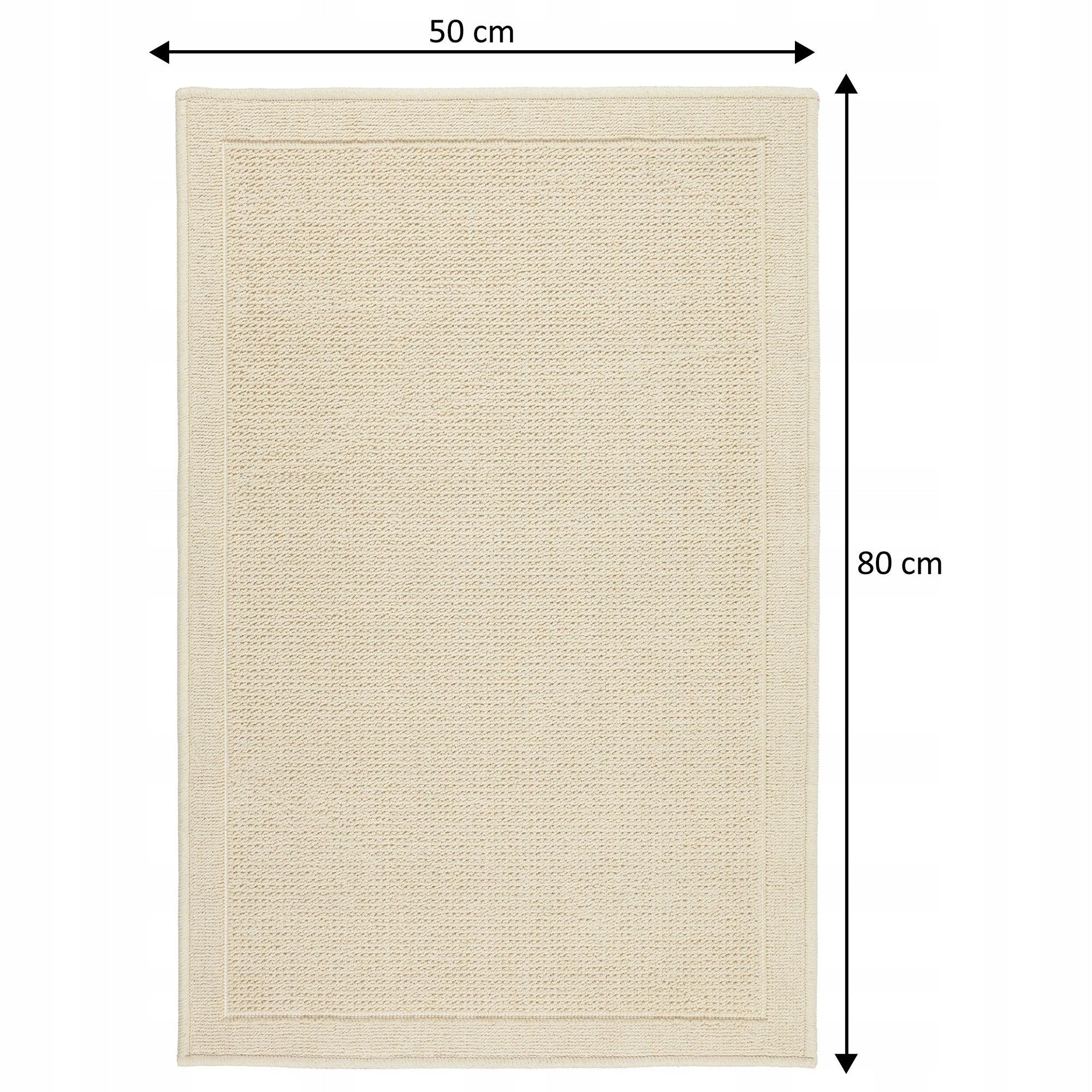 Bathroom Rug Cotton Absorbent Anti-Slip Washable 50x80cm Solid Length 80 cm