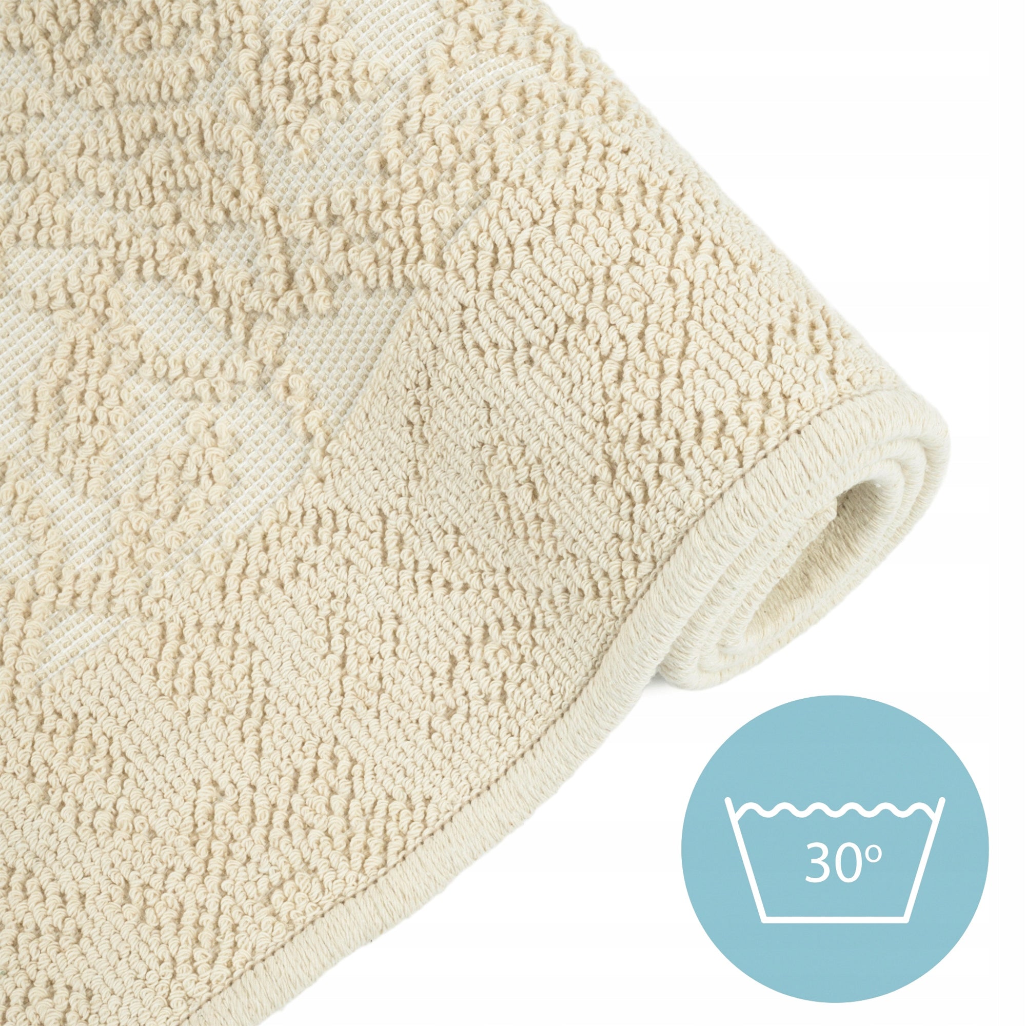 Bathroom Rug Cotton Beige Absorbent Non-Slip 50x80 Hotel Manufacturer code EF0423