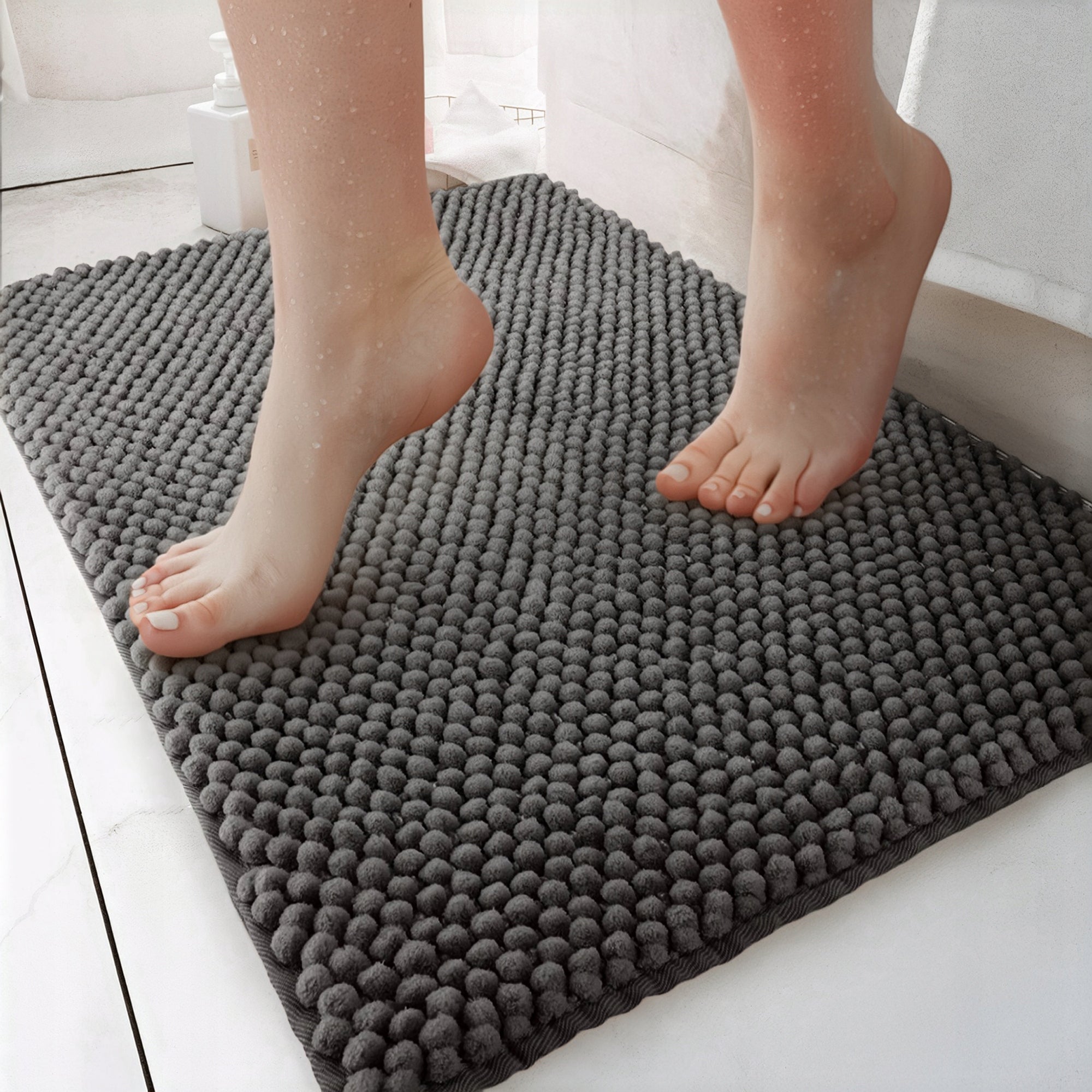 Bathroom Rug DarianA Pineapple 55x80 cm warm grey large non-slip Manufacturer code 1000009091