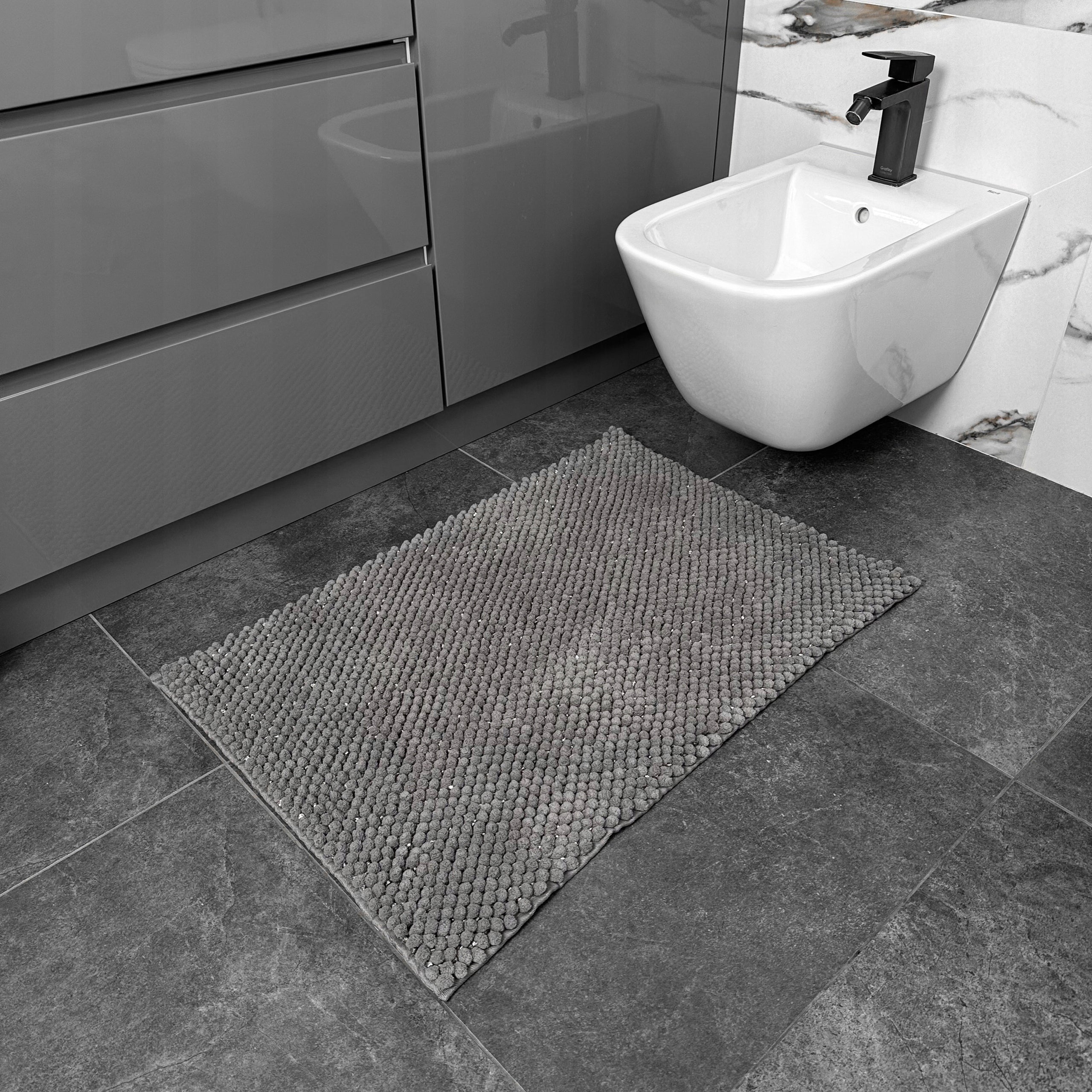 Bathroom Rug DarianA Pineapple 55x80 cm warm grey large non-slip