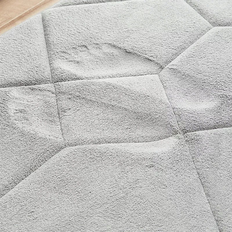 Bathroom Rug Embossed White Anti-Slip Absorbent Large 50x80 cm Manufacturer code LDY-74