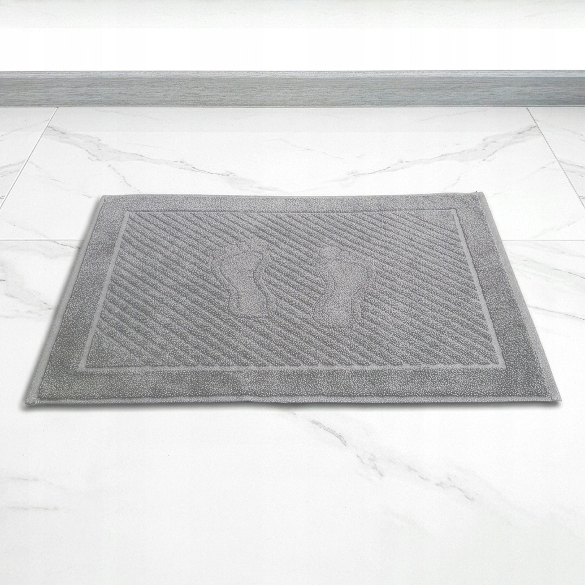 Bathroom Rug Grey 50x70 cm Cotton 650g Soft Absorbent Towel ESLI Manufacturer code kąpielowy duży gruby hotelowy frotte