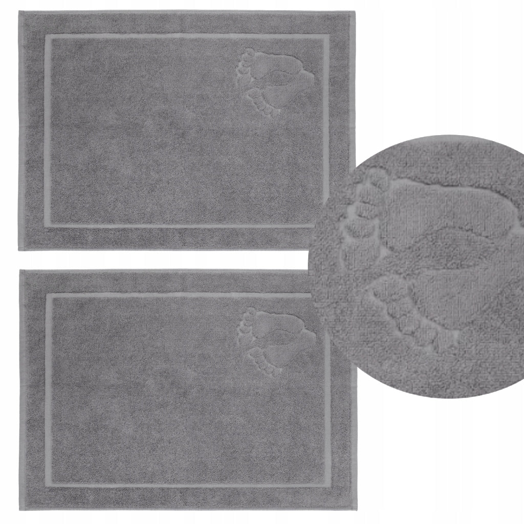 Bathroom Rug Grey 50x70cm Foot Towel Foot 650 g/m2 Cotton