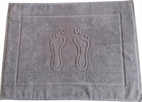 Bathroom Rug Grey Towel Foot Durable 50x70 400g/m2 100% Cotton
