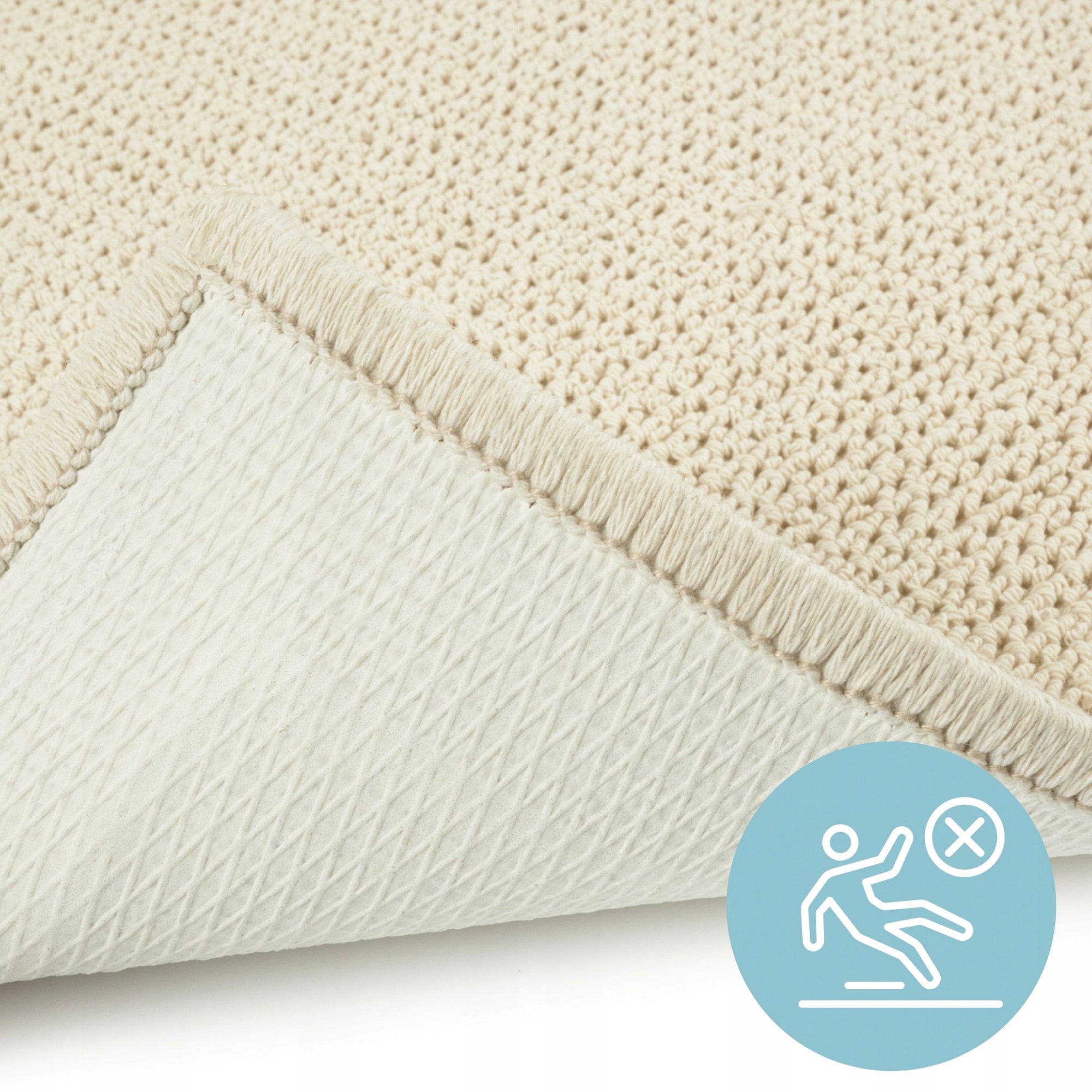 Bathroom Rug Hotel Cotton Non-Slip Beige for Laundry 60x90cm Brand e-floor