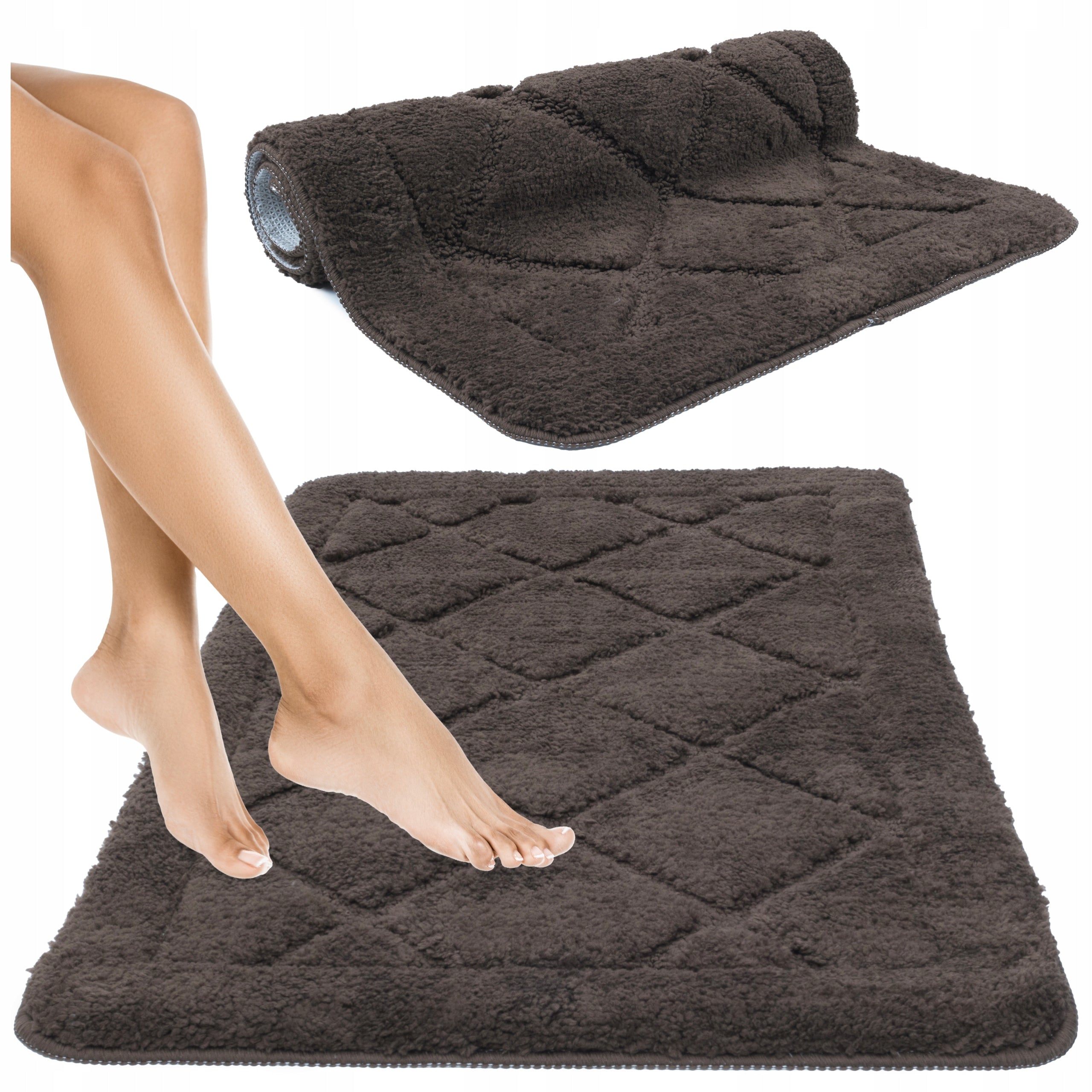 Bathroom Rug Large 60x100cm Soft Fluffy Soft Anti Slip For Laundry