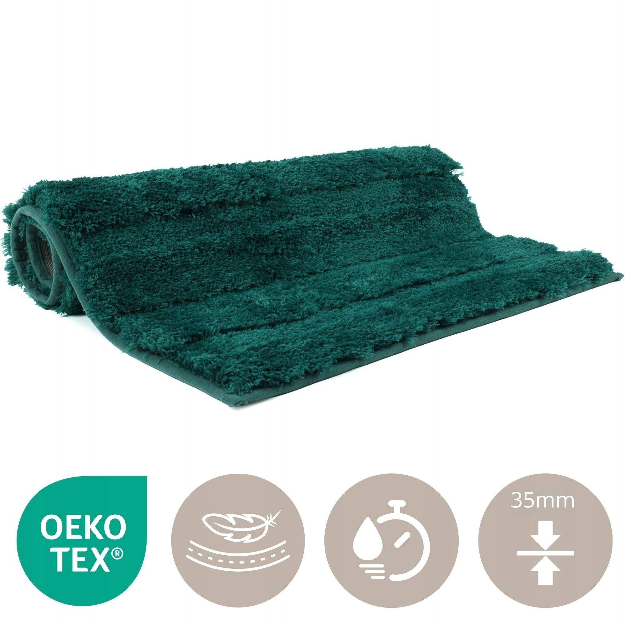 Bathroom Rug Large 60x110 Soft Fluffy Shaggy Anti Slip For Laundry Brand e-floor