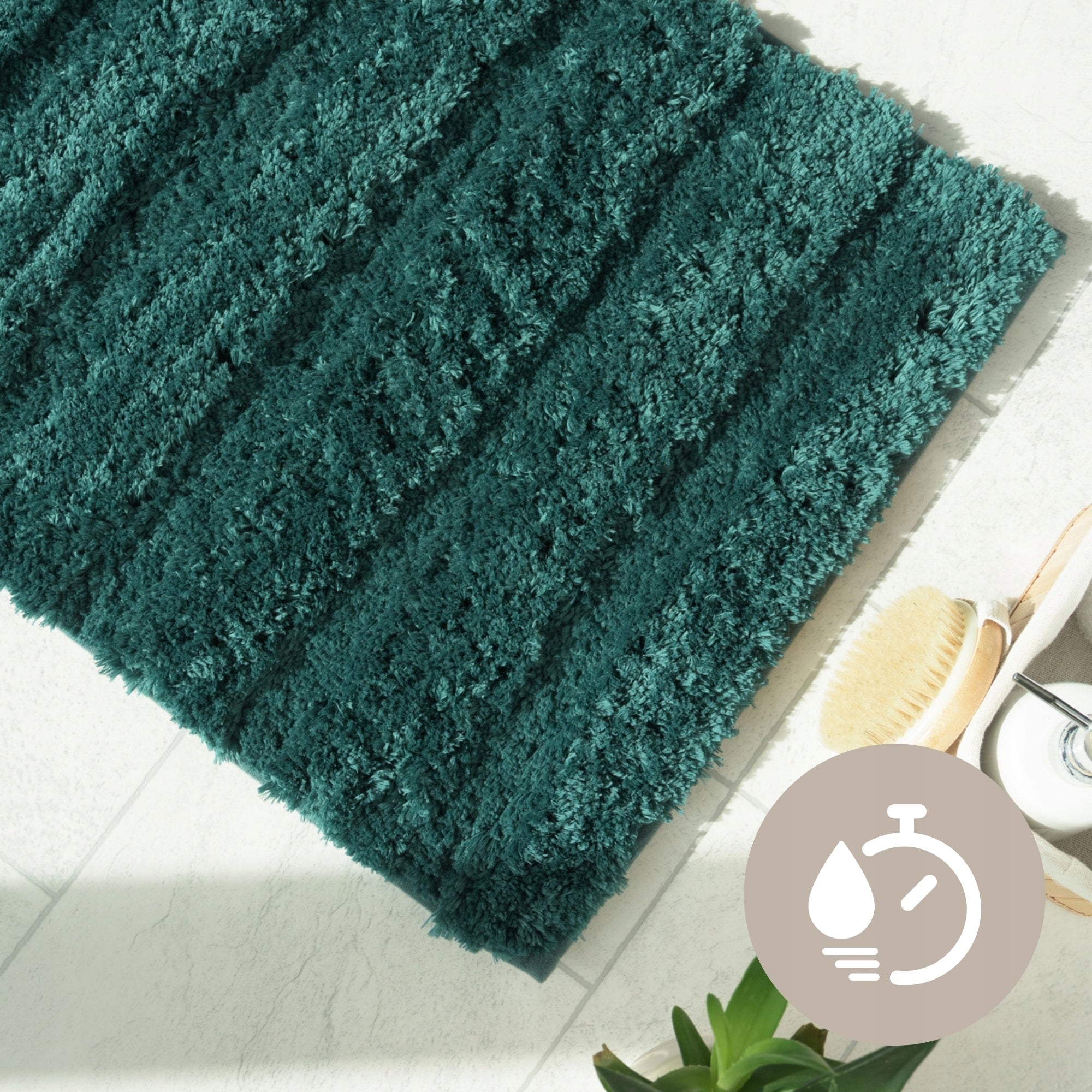 Bathroom Rug Large 60x110 Soft Fluffy Shaggy Anti Slip For Laundry Product width 60 cm