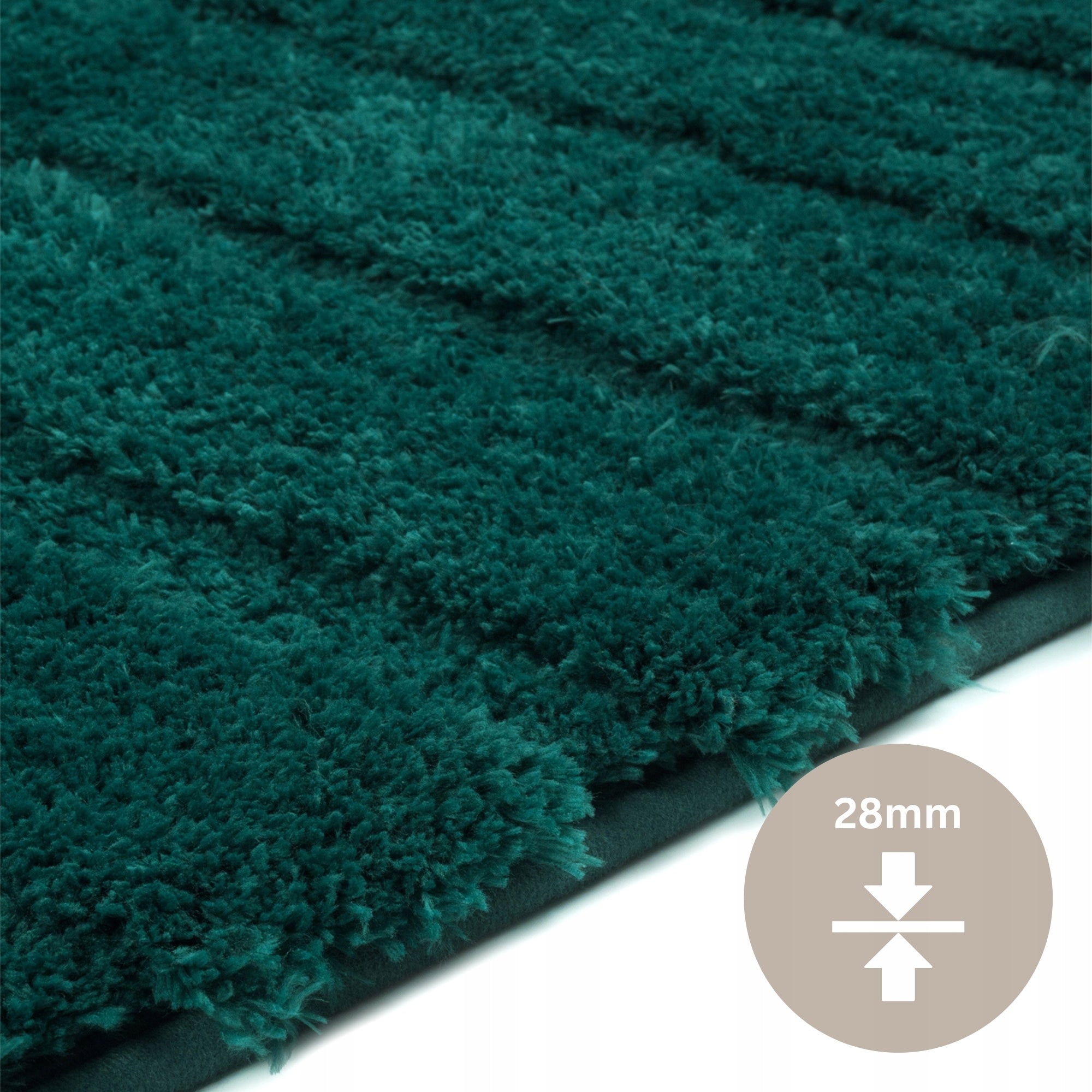 Bathroom Rug Large 60x110 Soft Fluffy Shaggy Anti Slip For Laundry Thickness 35 mm