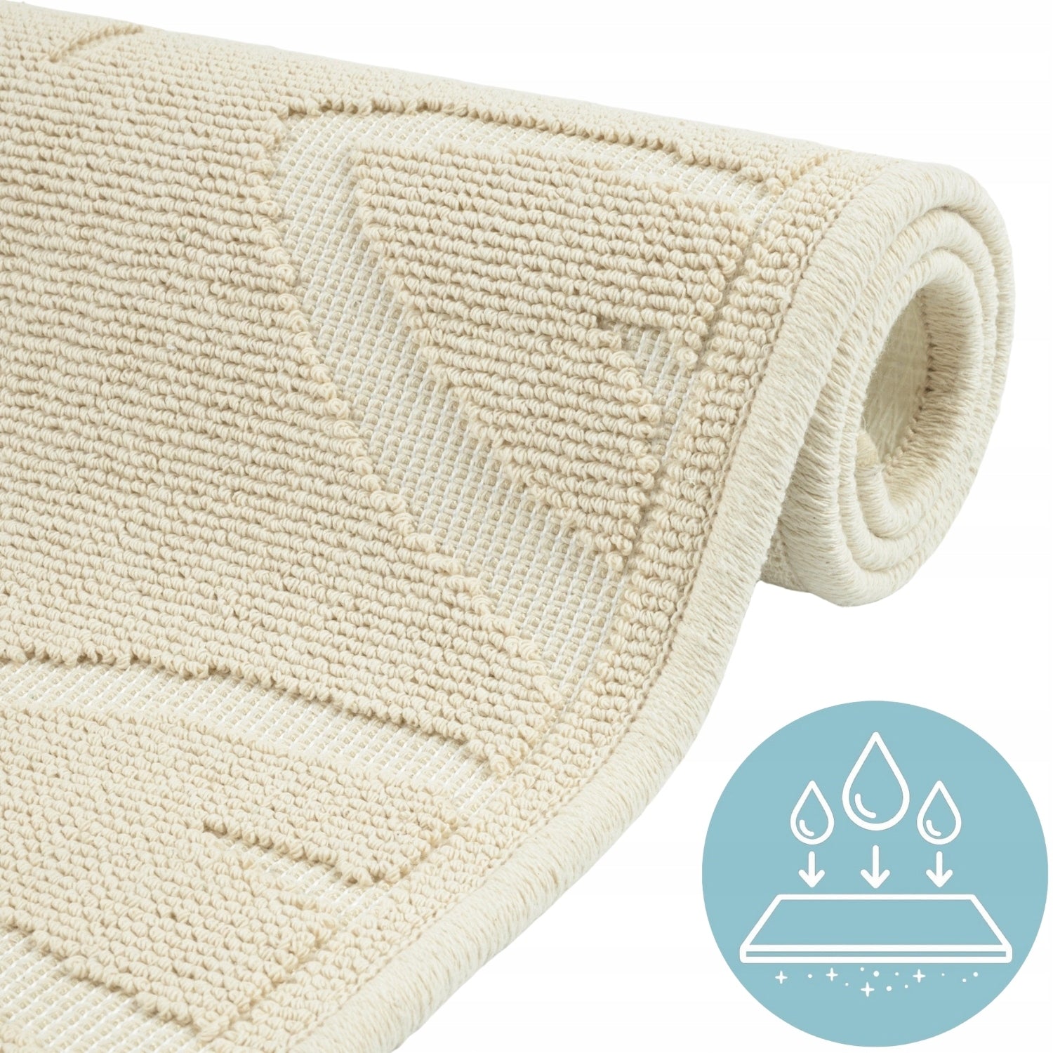 Bathroom Rug Large 73x135 Egyptian Cotton Anti Slip Hotel Cotton Brand e-floor