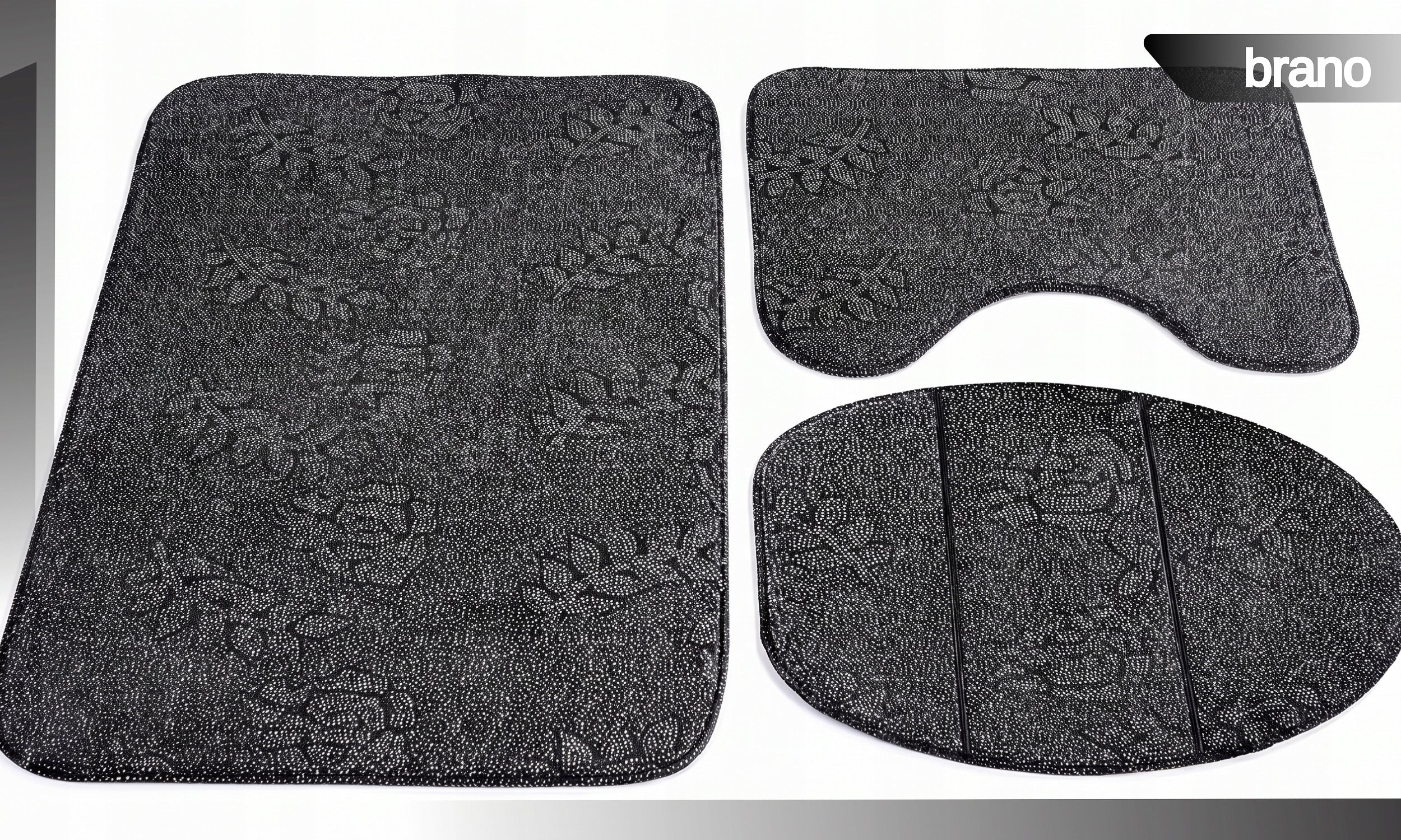 Bathroom Rug Mat SET 3in1 SET MARBLE SHOWER NON-SLIP Product width 45 cm