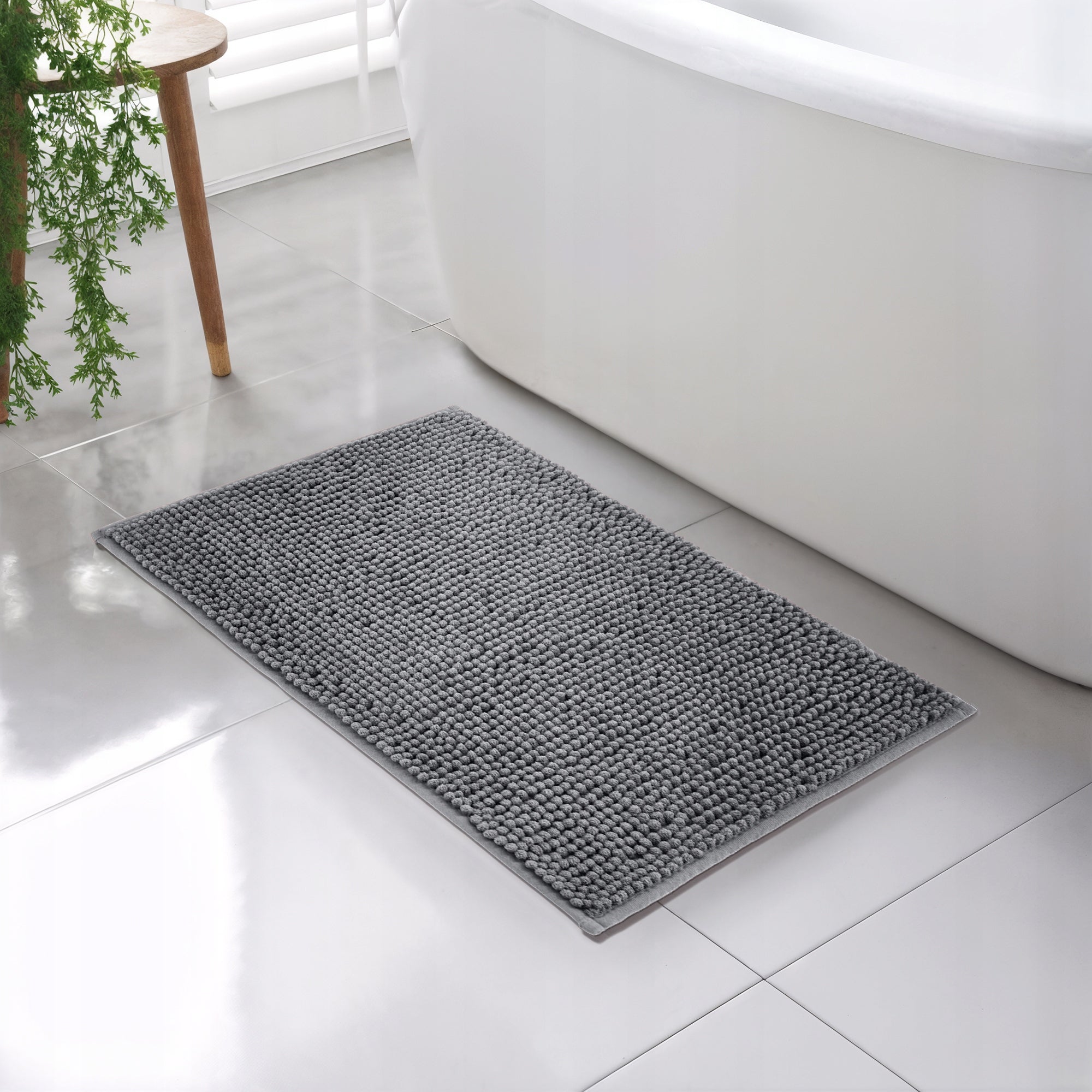 Bathroom Rug Non-Slip Soft 40x60 DarianA Minimal Grey Manufacturer code 1000010338