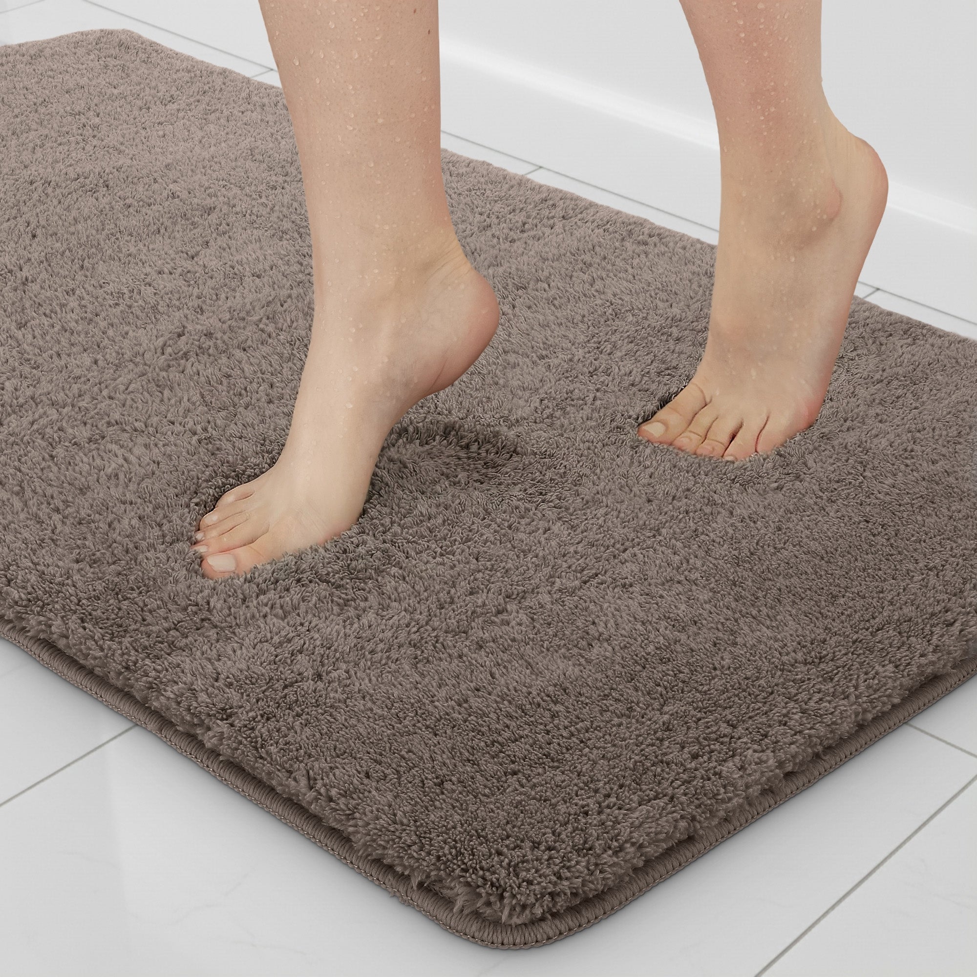 Bathroom Rug Non-slip Soft 60x50 DarianA Comfort Beige