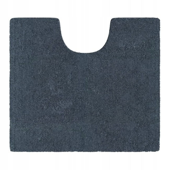 Bathroom Rug Non-slip Under Toilet Navy Blue 50x45 cm with Cutout