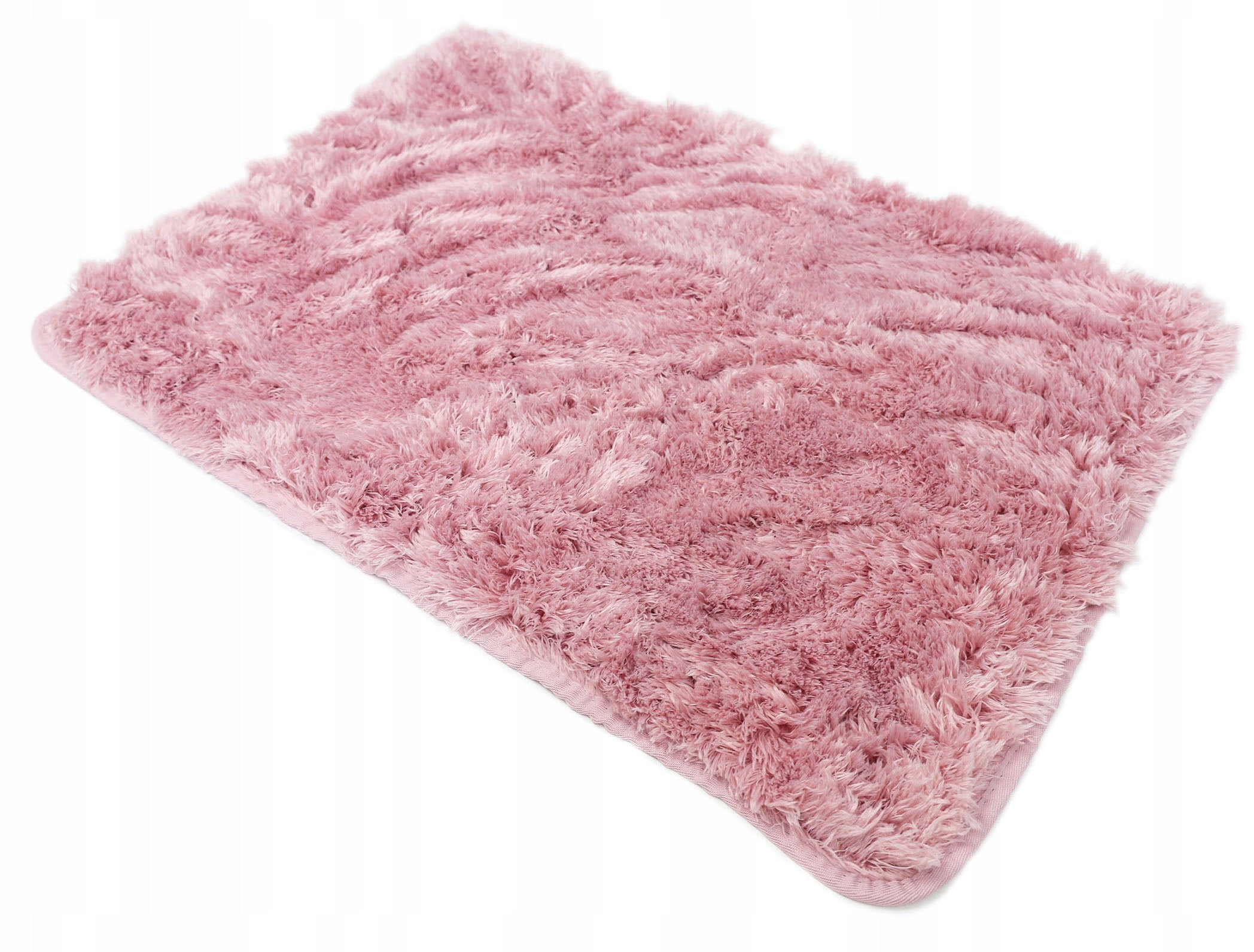 Bathroom Rug Plush Anti-Slip Pink 40x60cm Length 60 cm