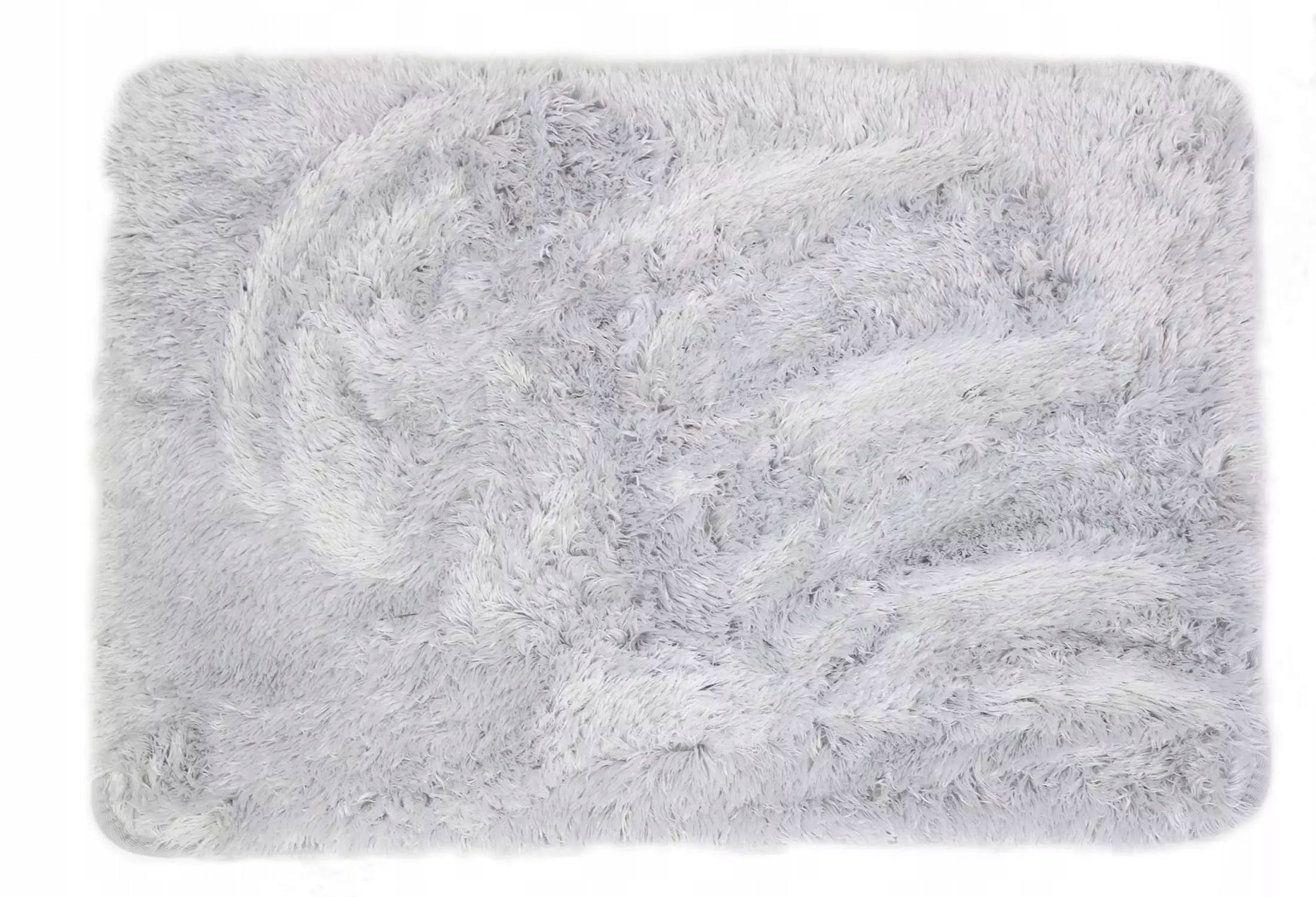 Bathroom Rug Plush Anti-slip Silver 50x70 cm EAN (GTIN) 5904653948472
