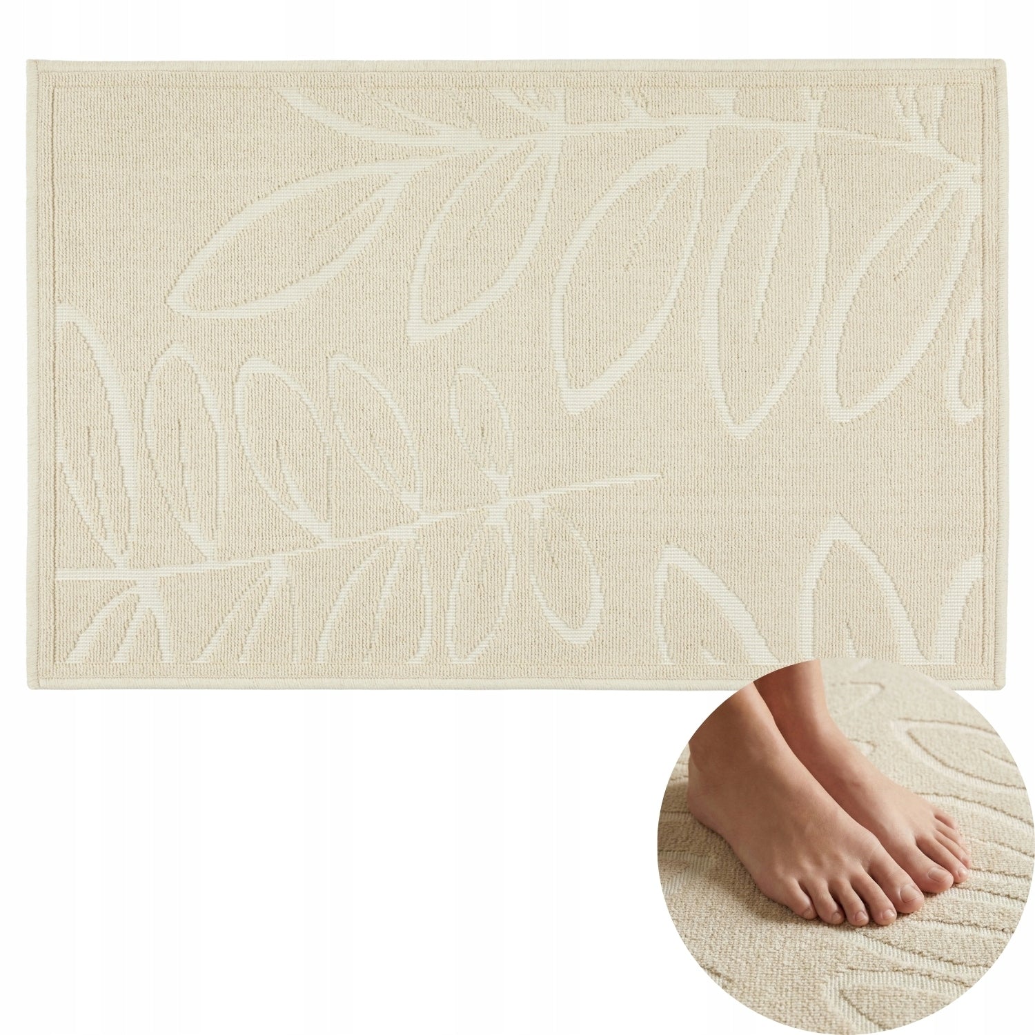 Bathroom Rug Quick Drying Egyptian Cotton Absorbent Anti Slip 50x80 Shape rectangle