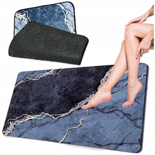 Bathroom Rug Quick Drying Non-Slip Absorbent Marble Mat Large
