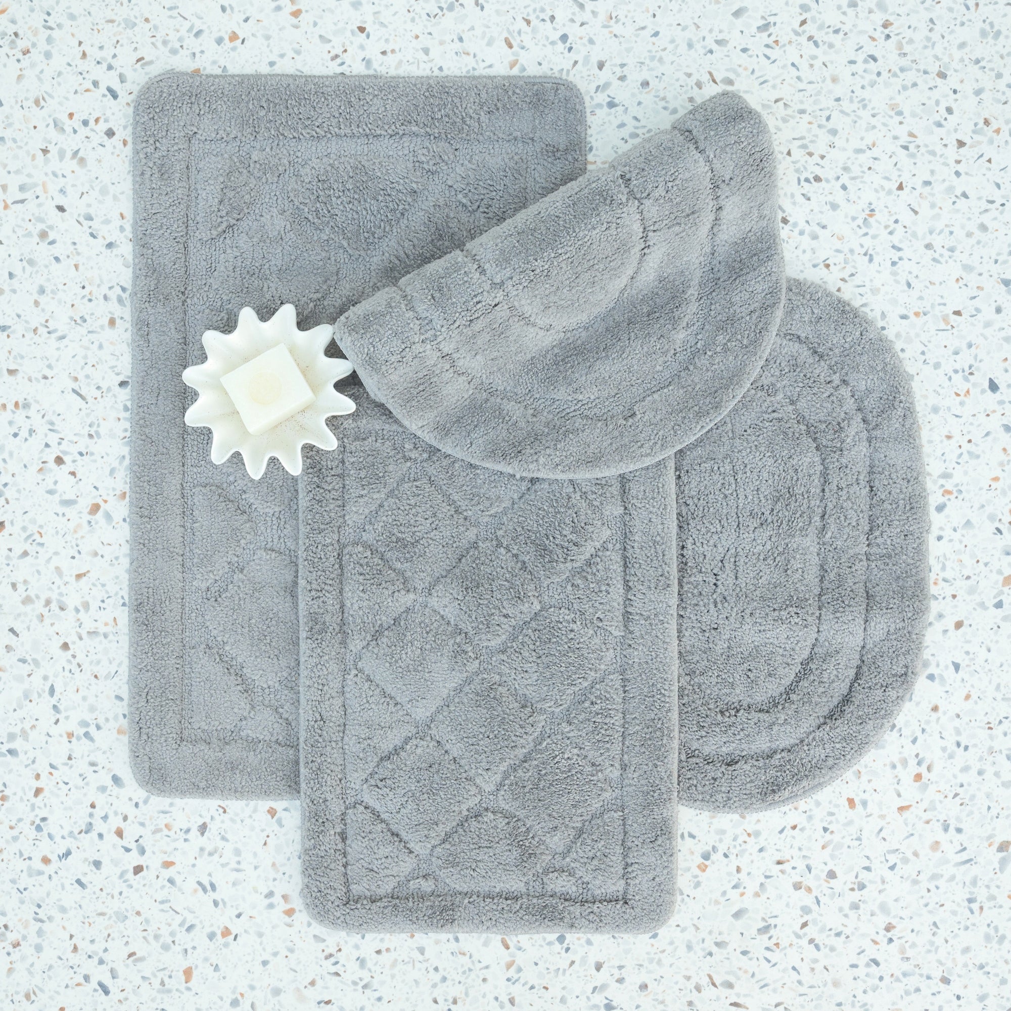 Bathroom Rug Soft Anti-Slip Laundry Set 2pcs 40x60cm Soft Brand e-floor