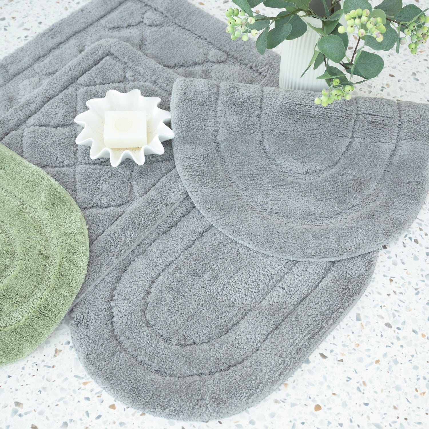 Bathroom Rug Soft Anti-Slip Laundry Set 2pcs 40x60cm Soft Manufacturer code 507776x2