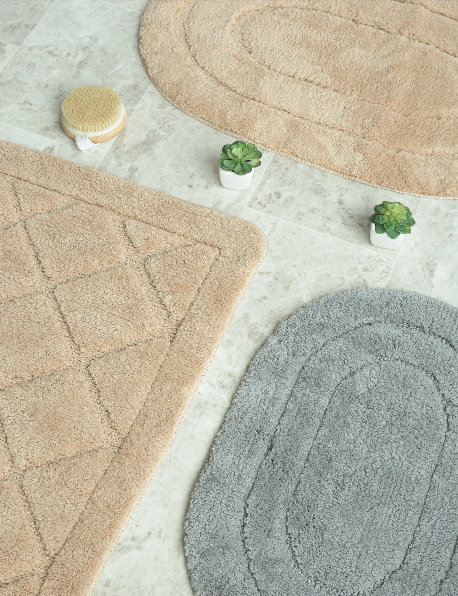 Bathroom Rug Soft Anti-Slip Laundry Set 2pcs 40x60cm Soft Product width 40 cm