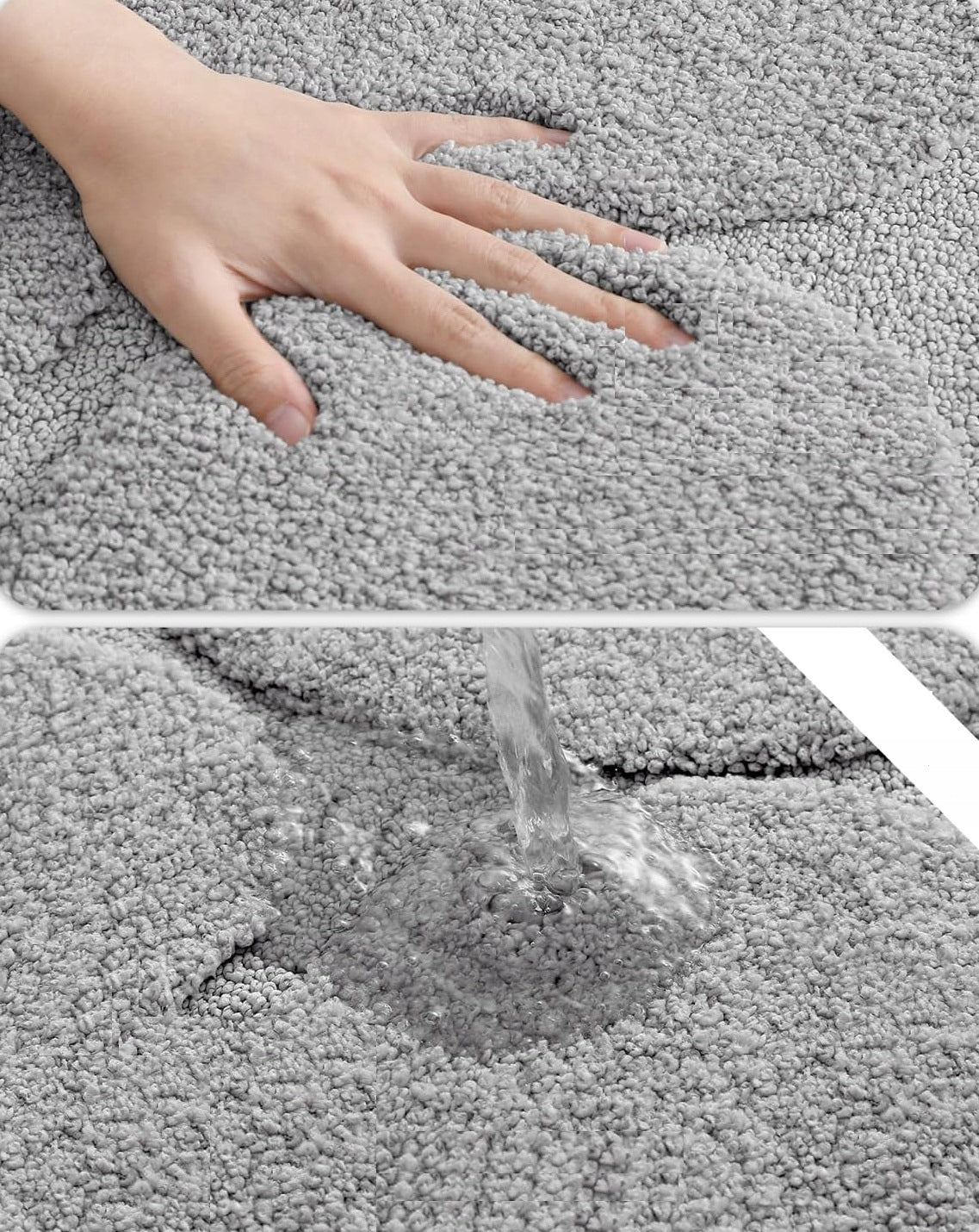 Bathroom Rug Soft Anti-slip mat COLOR&GEOMETRY 60x90 cm grey Manufacturer code Color G