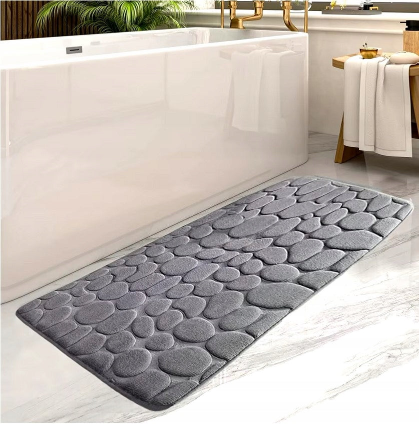 Bathroom Rug Soft Quick Drying Grey Anti-slip 40x60cm Mat Kind no cutouts