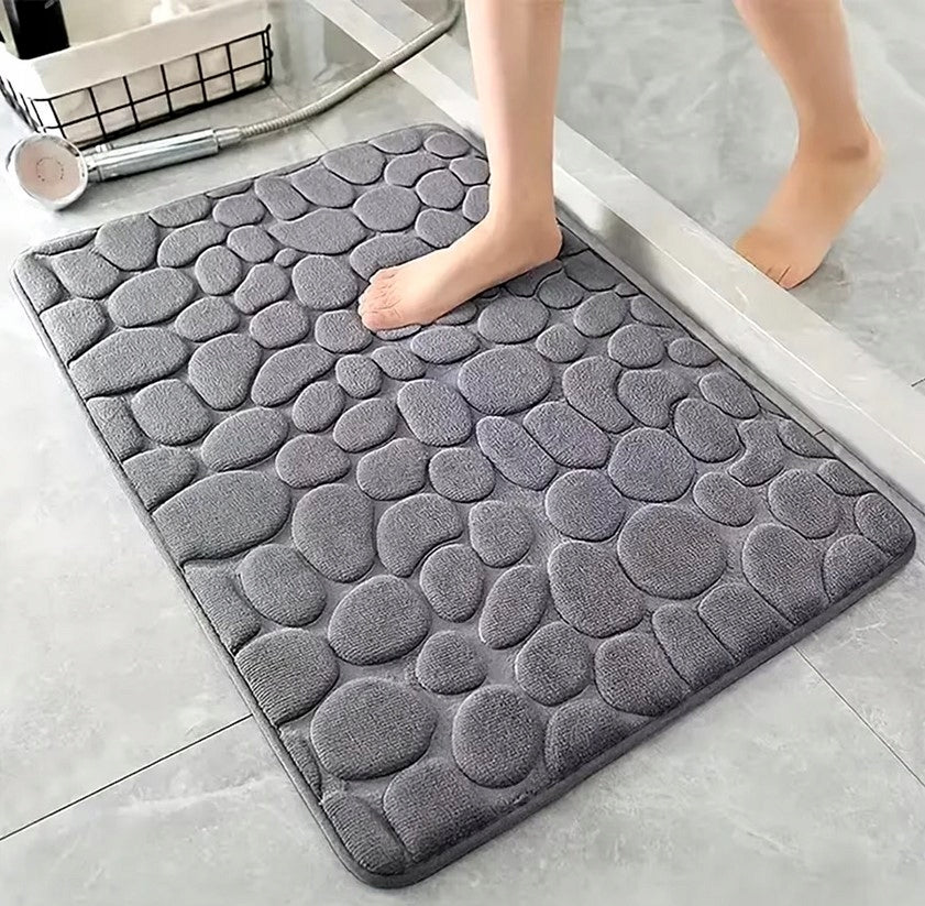 Bathroom Rug Soft Quick Drying Grey Anti-slip 40x60cm Mat Manufacturer code Dywanik Łazienkowy do Łazienki Mata Szara