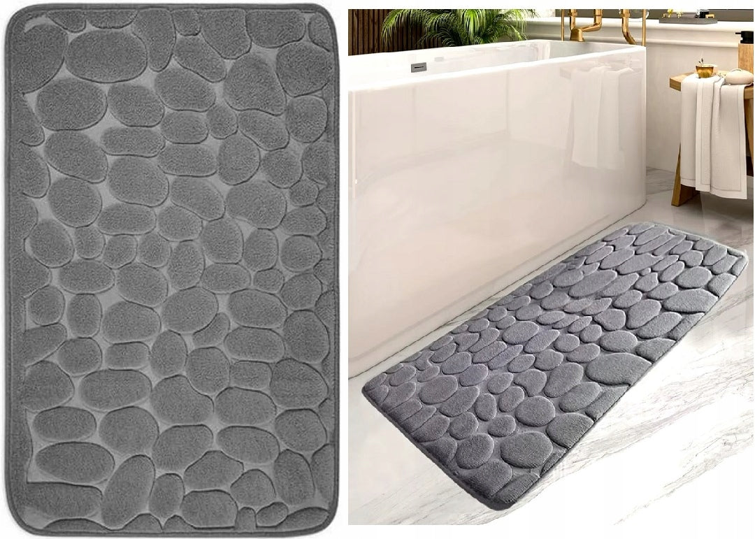 Bathroom Rug Soft Quick Drying Grey Anti-slip 40x60cm Mat