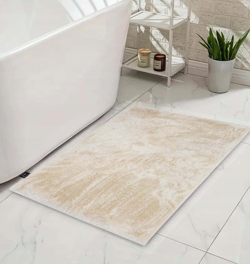 Bathroom Rug Soft Rabbit Anti-Slip Plush Cream 60x90 cm Thickness 30 mm