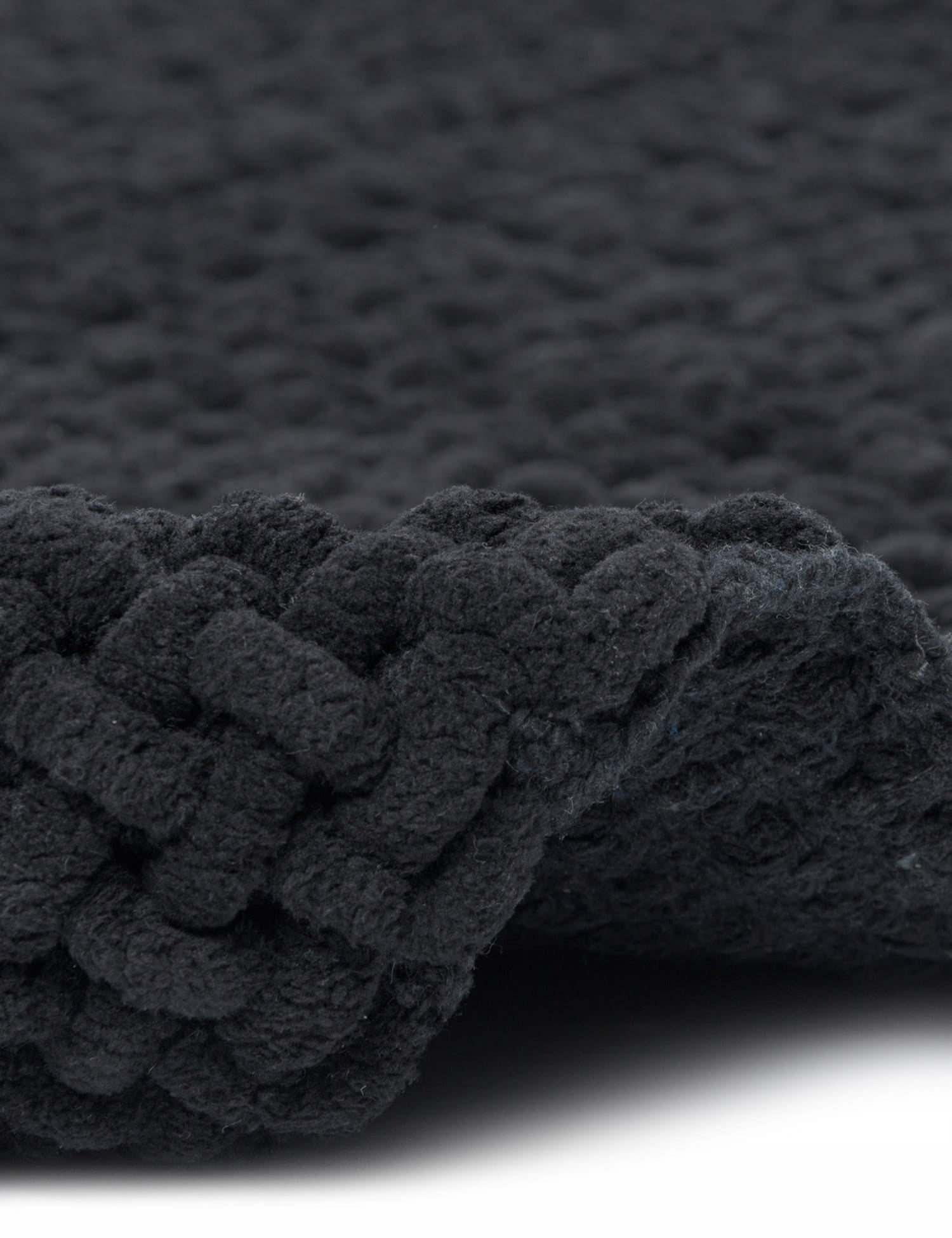 Bathroom Rug Soft Warm Absorbent Decorative Pattern 60x100cm Black Product width 60 cm