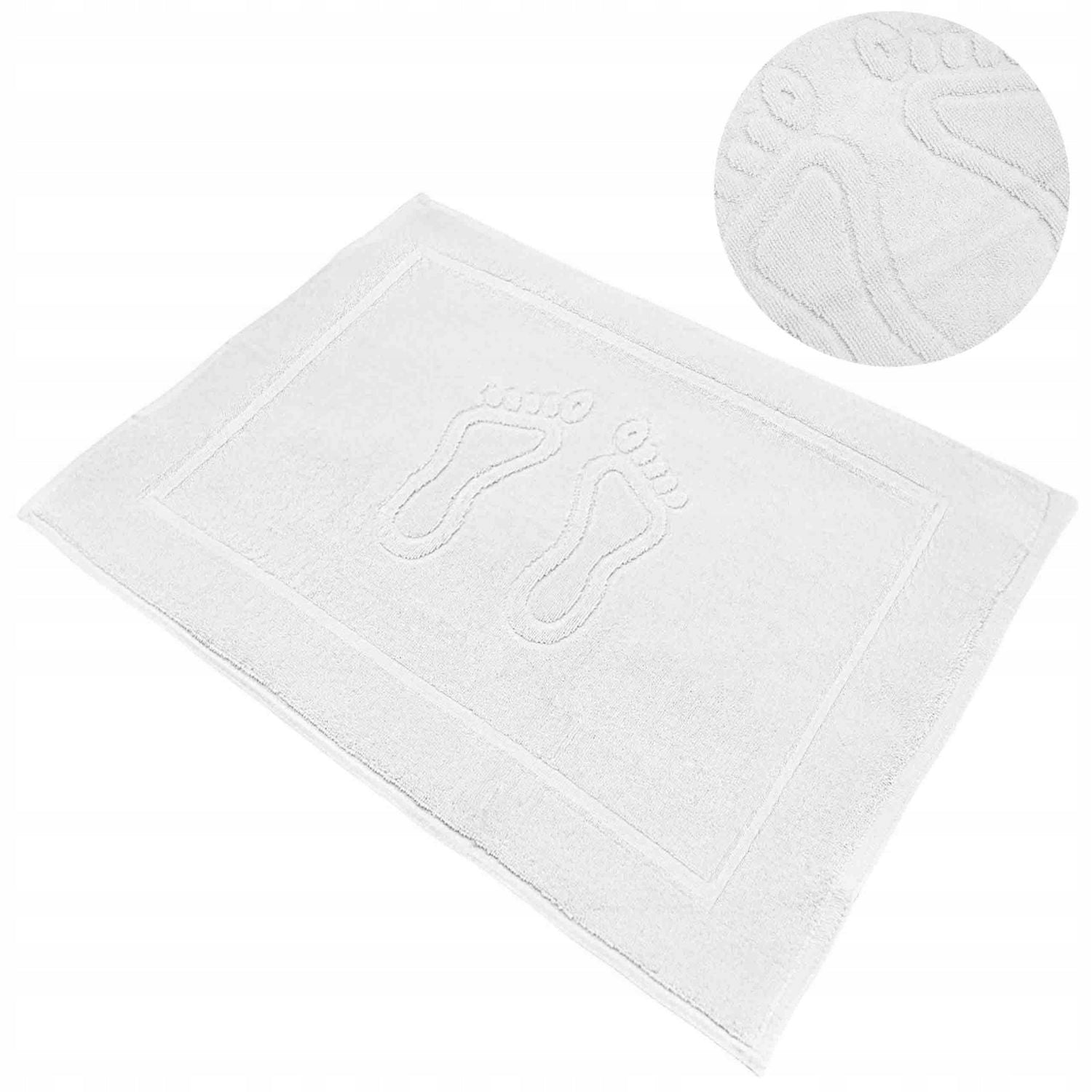 Bathroom Rug Towel Hotel Foot Mat 100% Cotton White 50x70cm Manufacturer code Ręcznik Dywanik Hotelowy Spa Do Łazienki PL