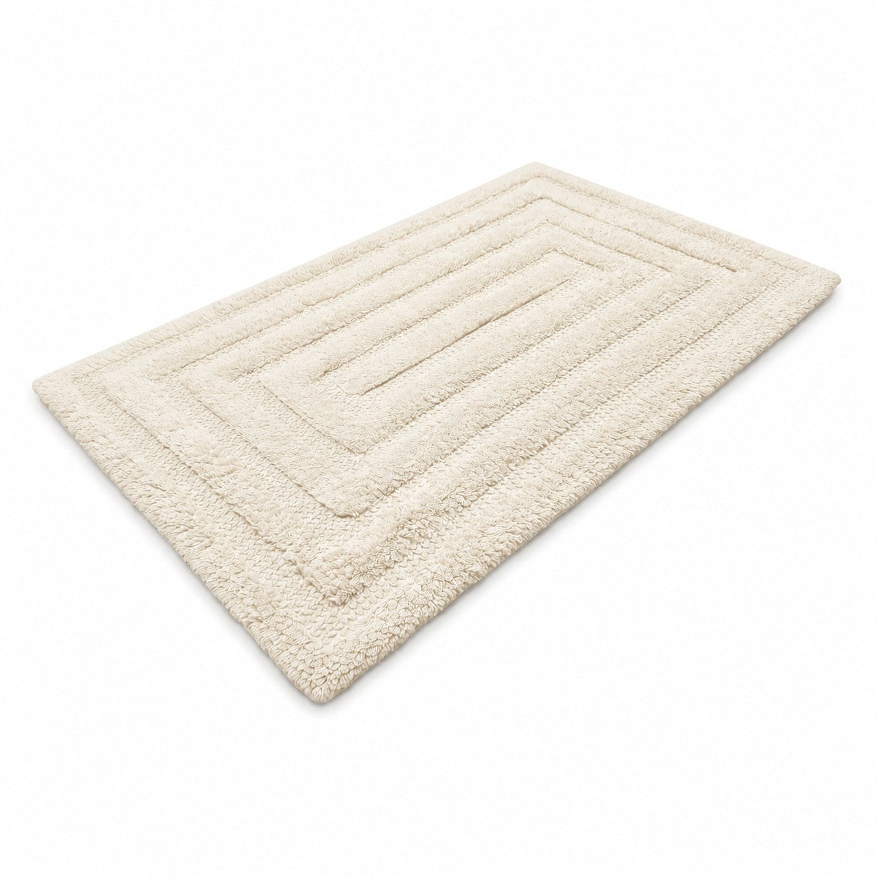 Bathroom Rug White Cream Ecru 60x100 COTTON 100 % Thick ABSORBENT