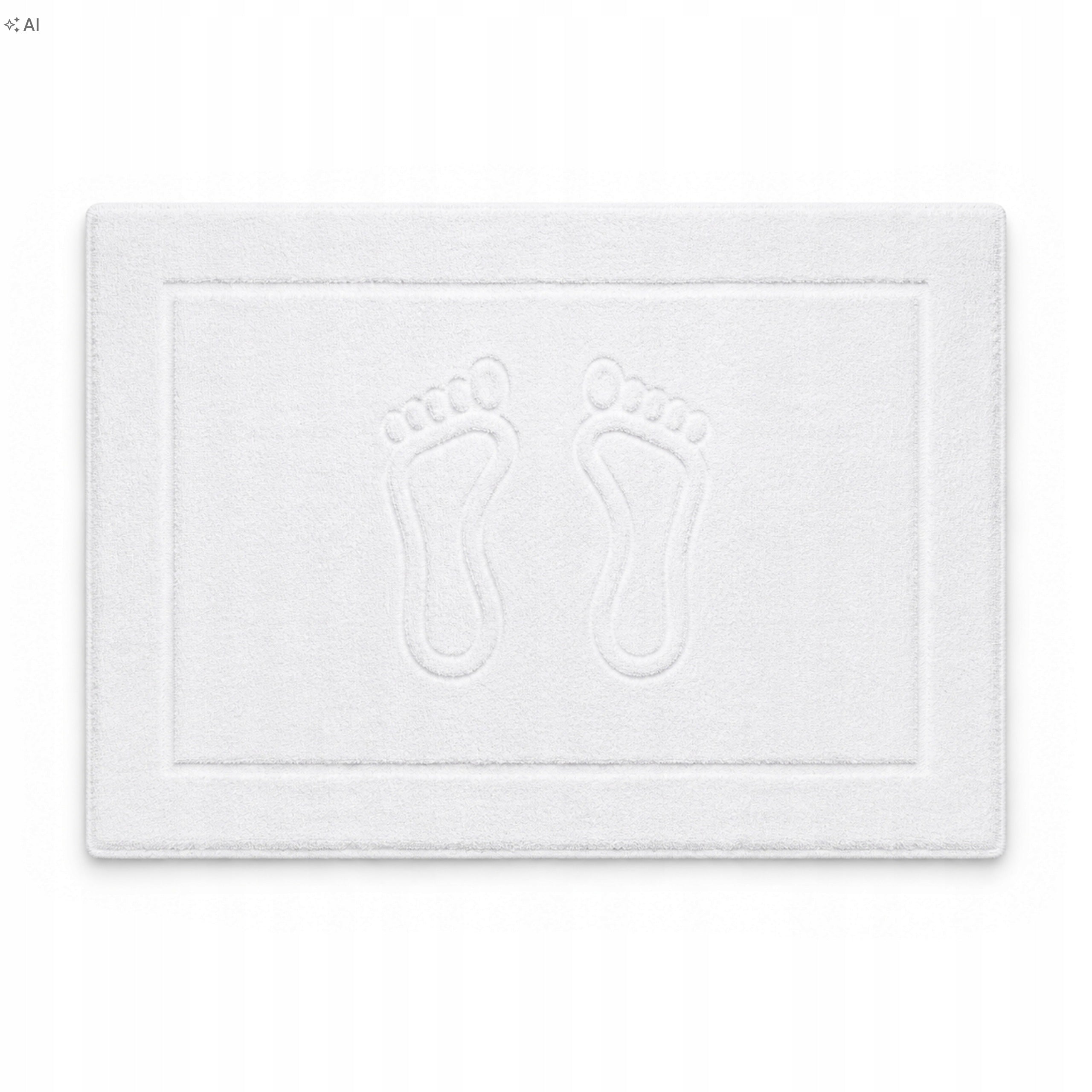 Bathroom Rug White Foot Cotton 100% Solid 50x70 400g 95° HORECA