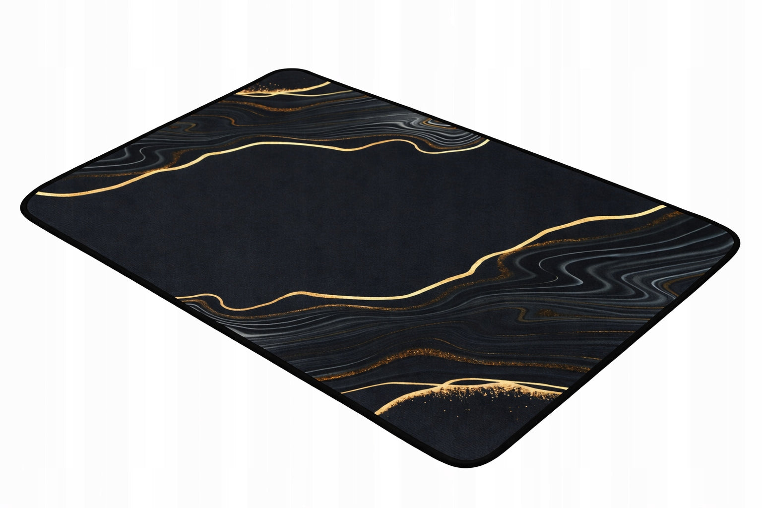 Bathroom Rug Xl 80X50 Black Marble Anti-Slip Quick Drying Mat Product width 50 cm
