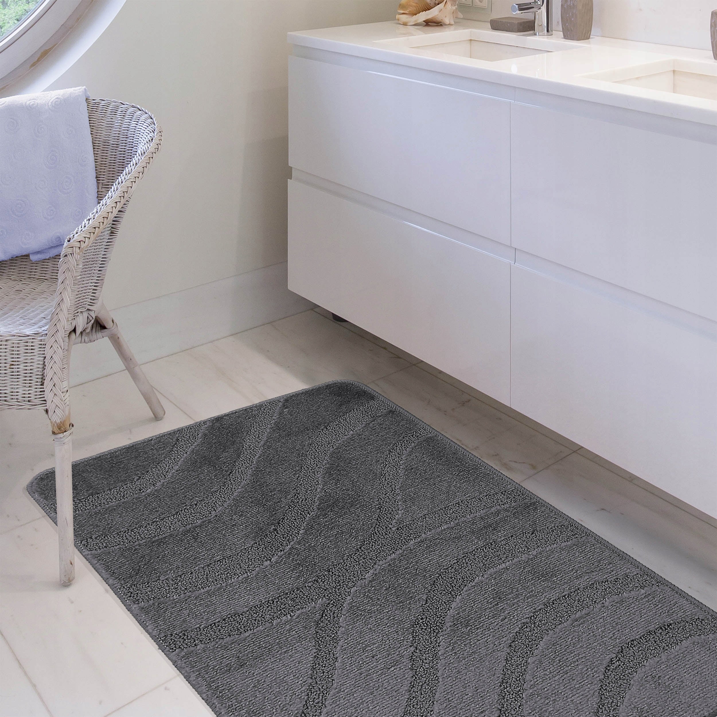 Bathroom Rugs Grey Opal Set 2 Piece Non-Slip for Toilet Manufacturer code MONTU-SYMP-OPAL-GREY