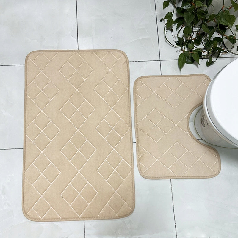 Bathroom Rugs Set of 2 Toilet Set Beige Brand no brand