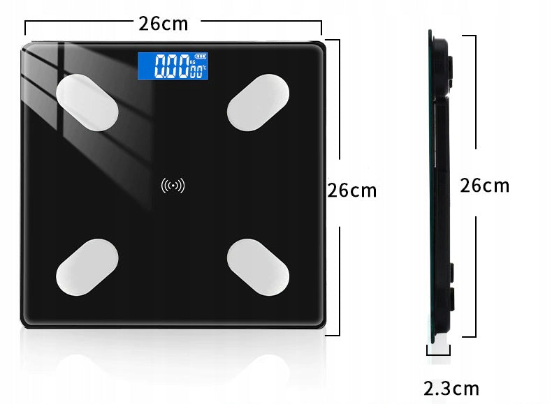 Bathroom Scale Analytical Bluetooth Smart BMI Fat Tissue LCD Brand no brand