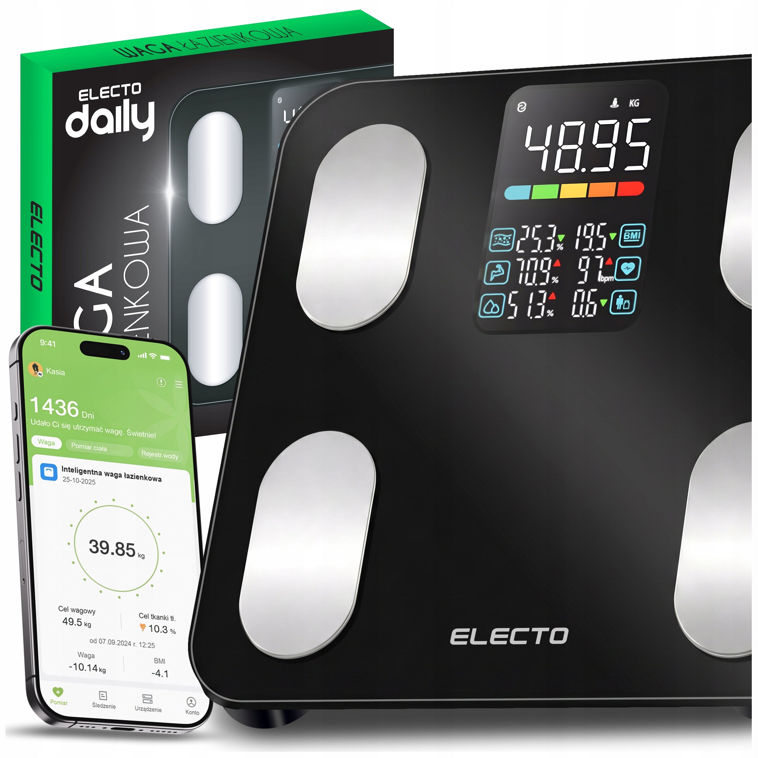 Bathroom Scale Analytical Electronic Smart Sports App BMI 14in1