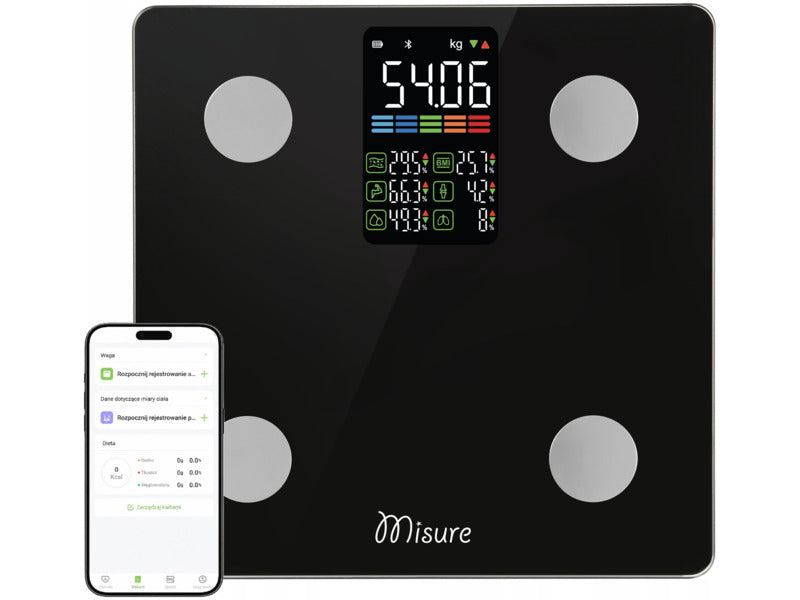 Bathroom Scale MISURE MI Fit Plus Black