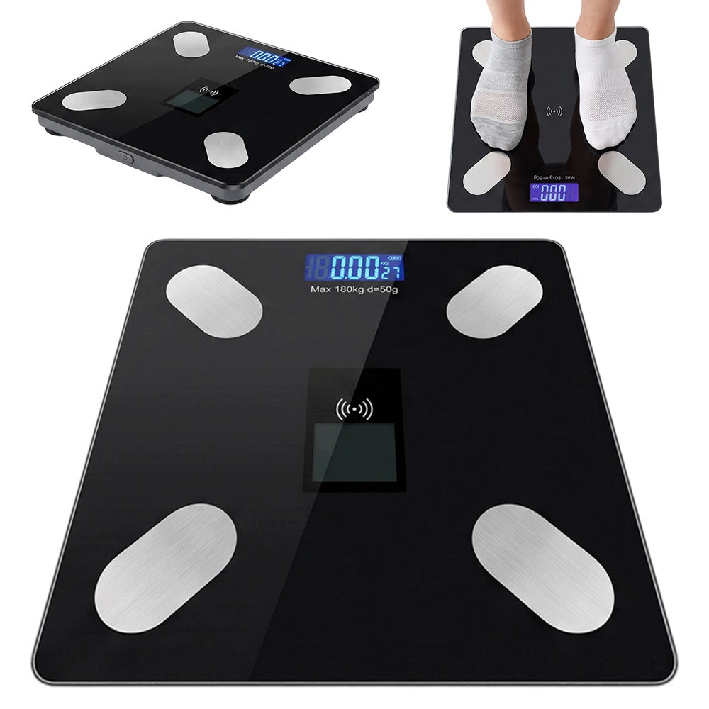 Bathroom Scale Smart With Bluetooth 12 Parameters 180kg Glass For Family